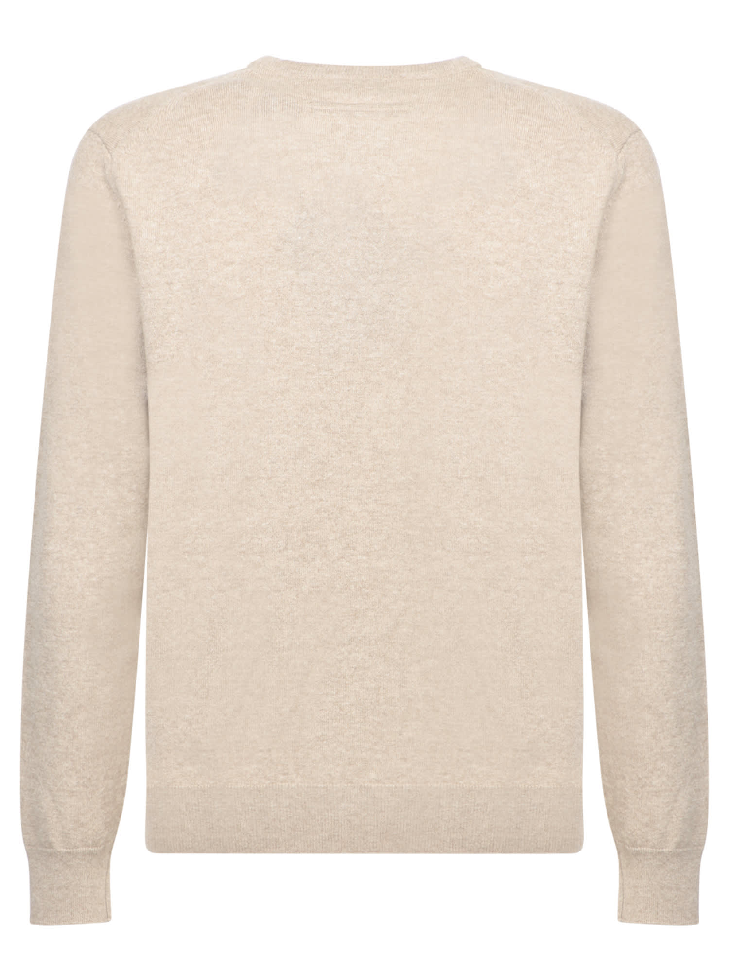 Shop Zegna Oasi Beige Cashmere Sweater