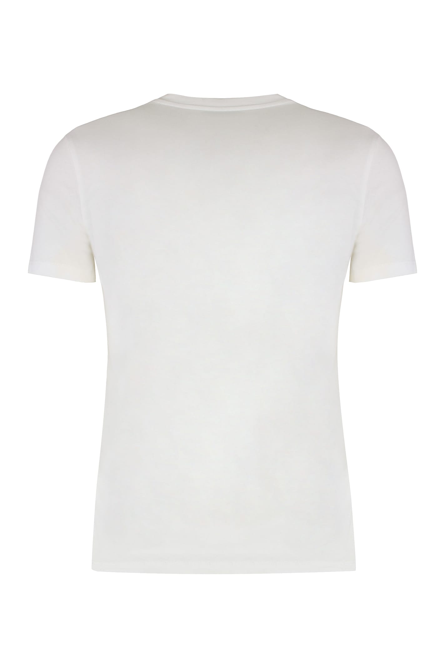 Elisabetta Franchi Cotton Crew-neck T-shirt In White
