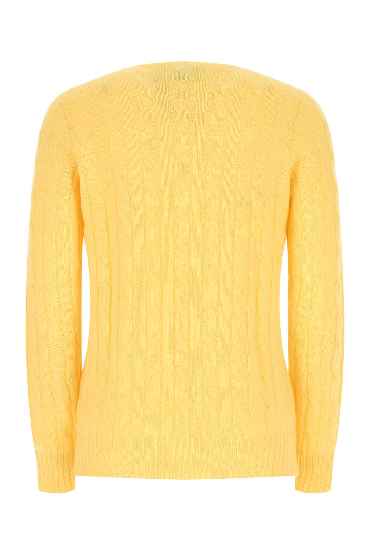 Shop Polo Ralph Lauren Yellow Cashmere Sweater In 002