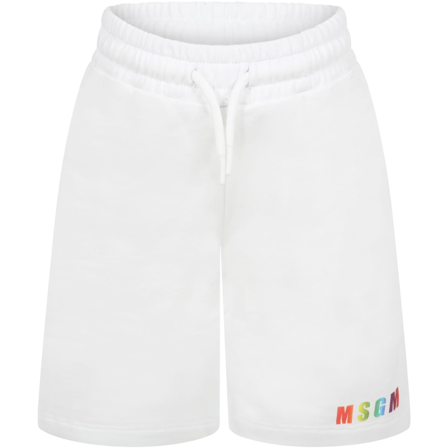 MSGM White Short For Boy With Loog