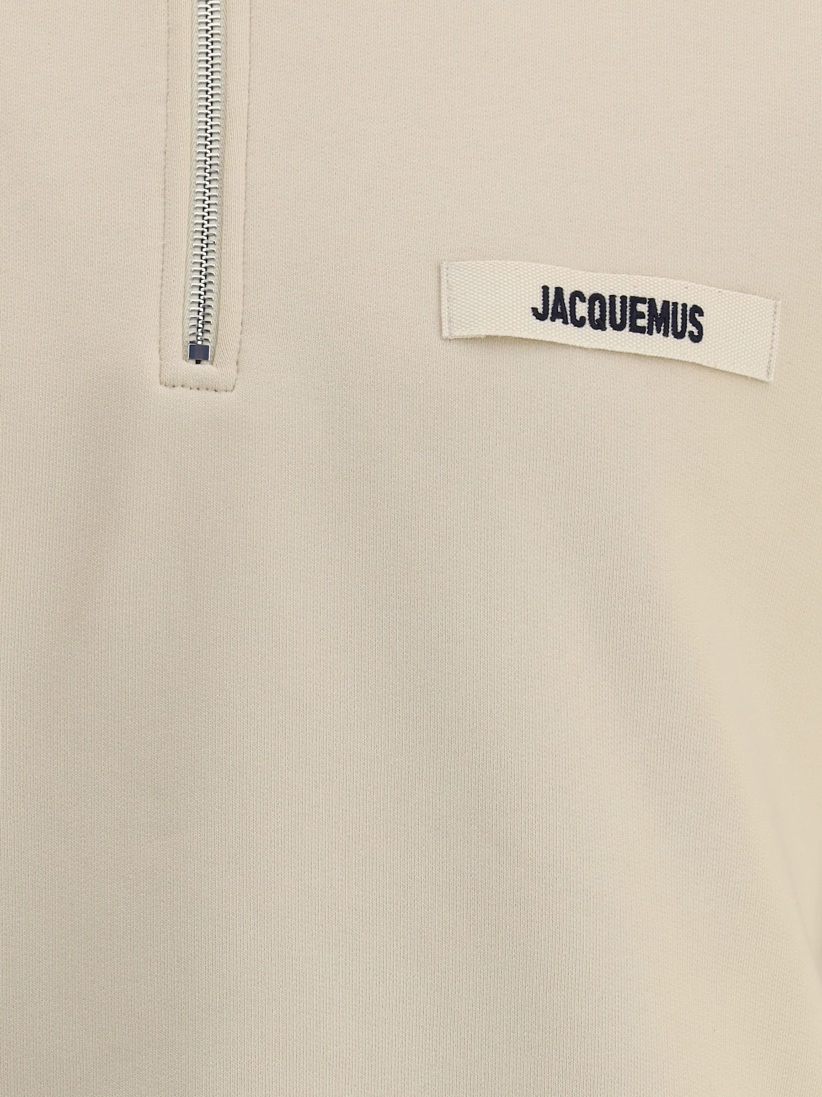 Jacquemus The Gros Grain High-collar Logo Sweatshirt In Neutral