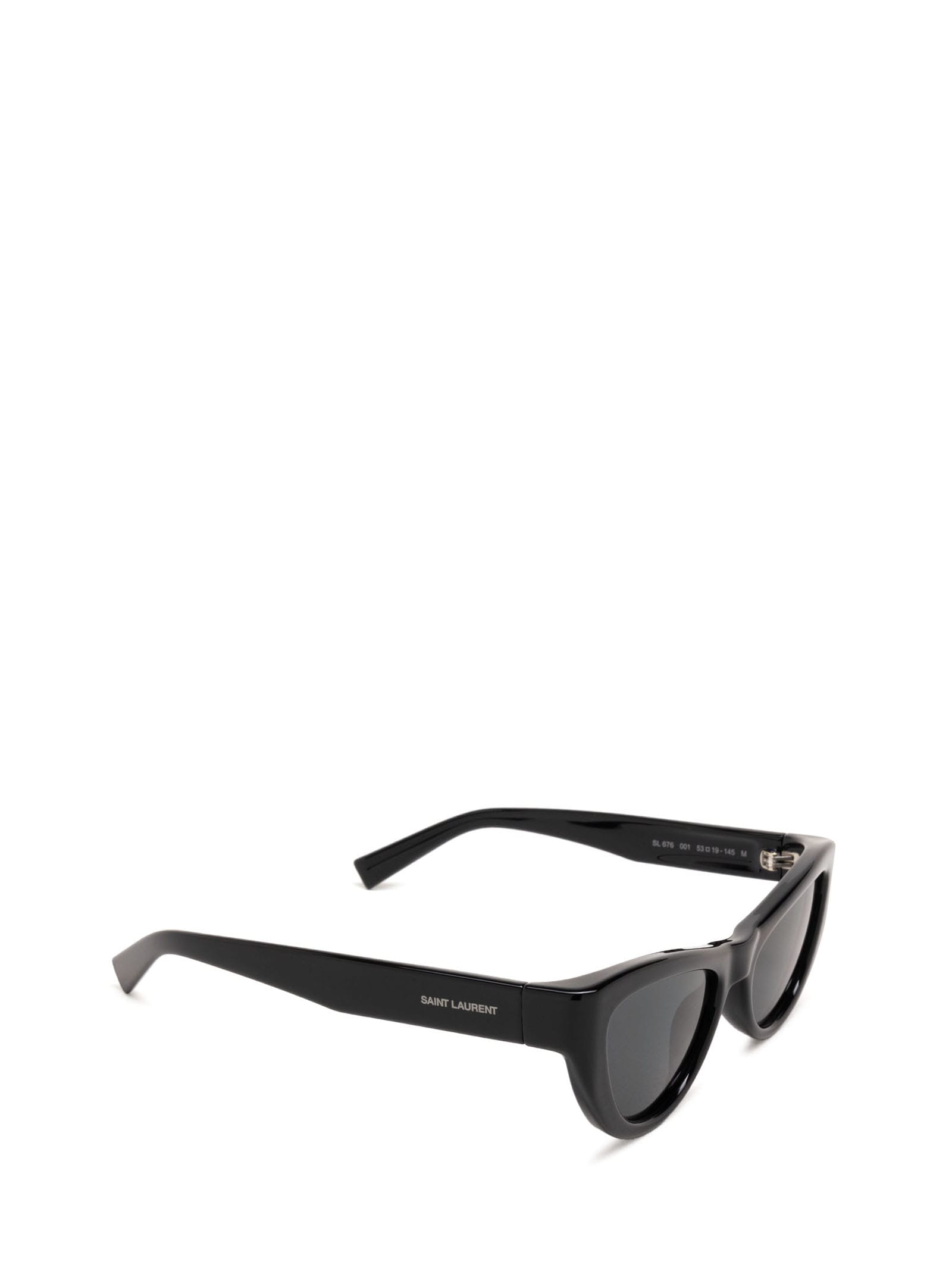 Shop Saint Laurent Sl 676 Black Sunglasses