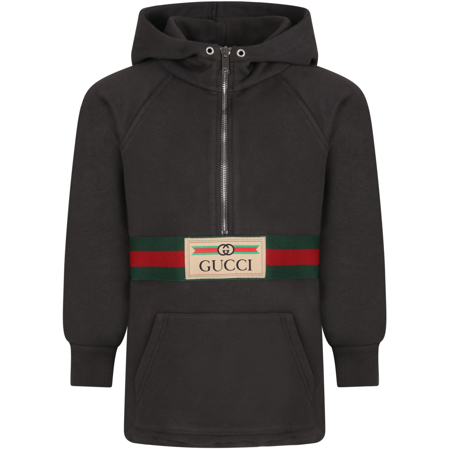 Gucci Gray Sweatshirt For Kids With Logo