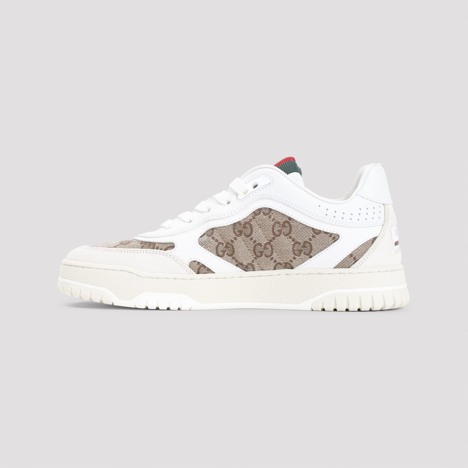 Shop Gucci Re-web Trainer In Original Gg Canvas In Ivo Be Eb G.w G.w G