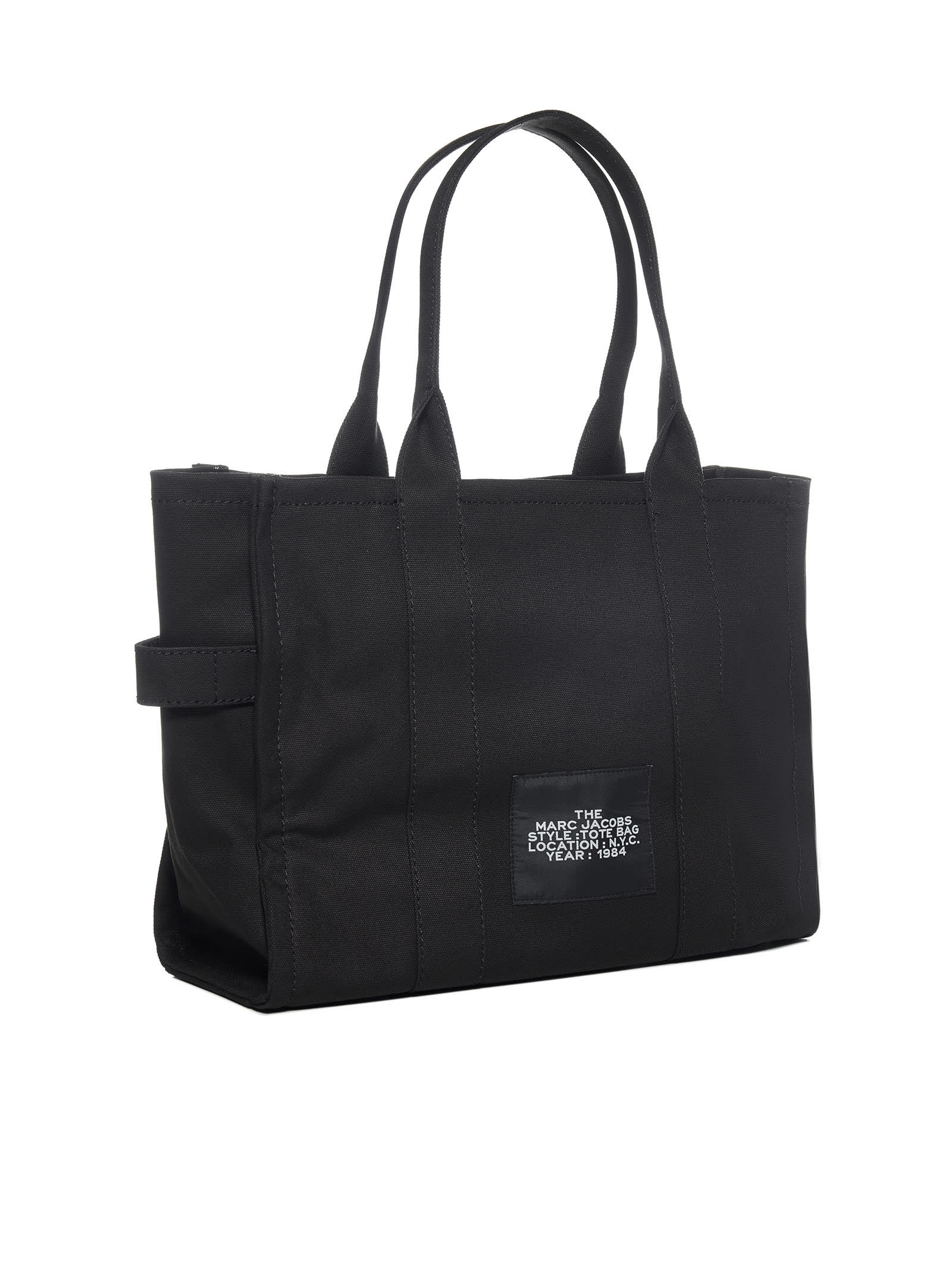 Marc Jacobs The Tote Bag Canvas Shoulder Bag In Black