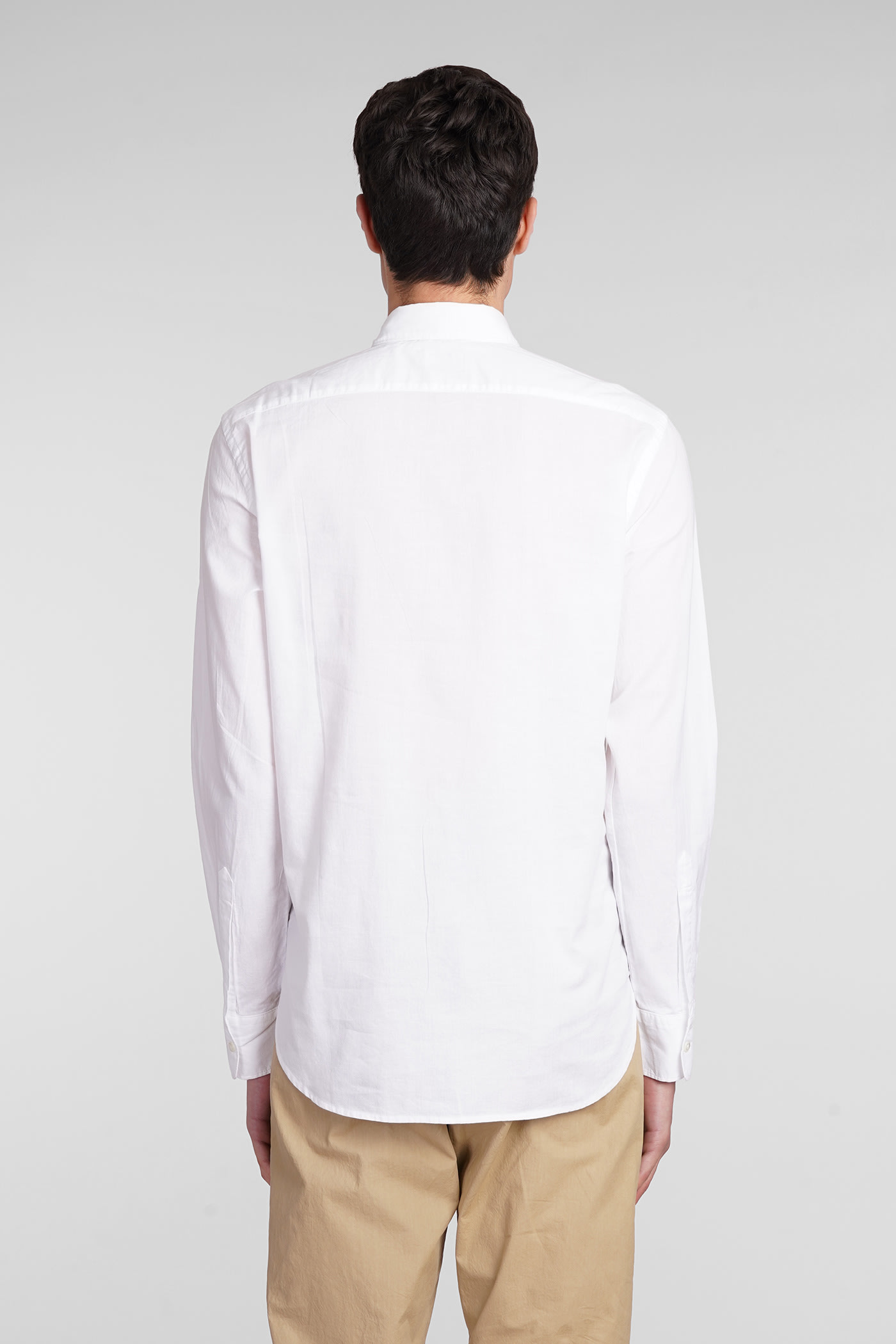 Shop Aspesi Camicia Ridotta Ii Shirt In White Cotton In Bianco / White