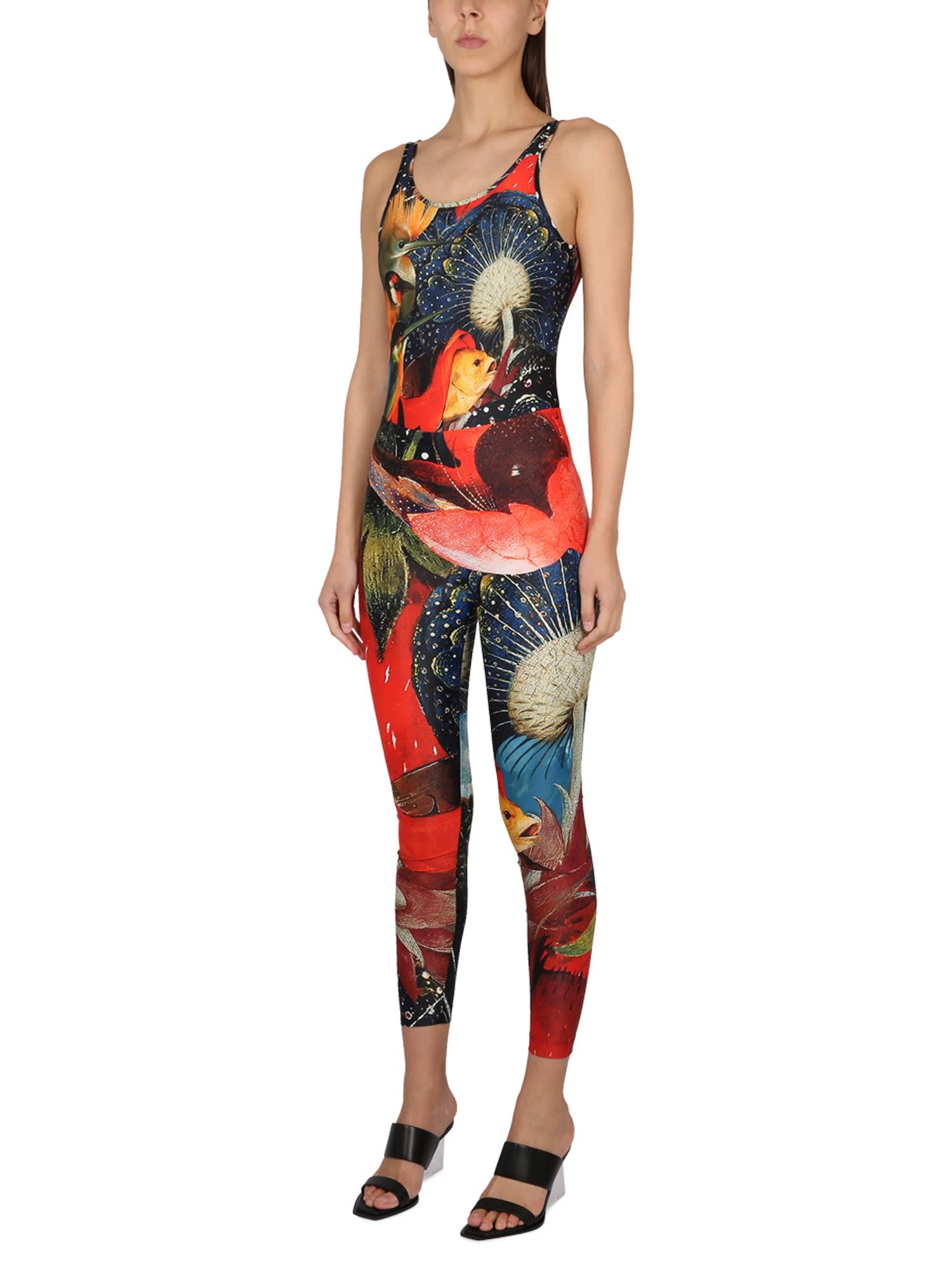 Alexander Mcqueen Leotard With Print In Multicolour