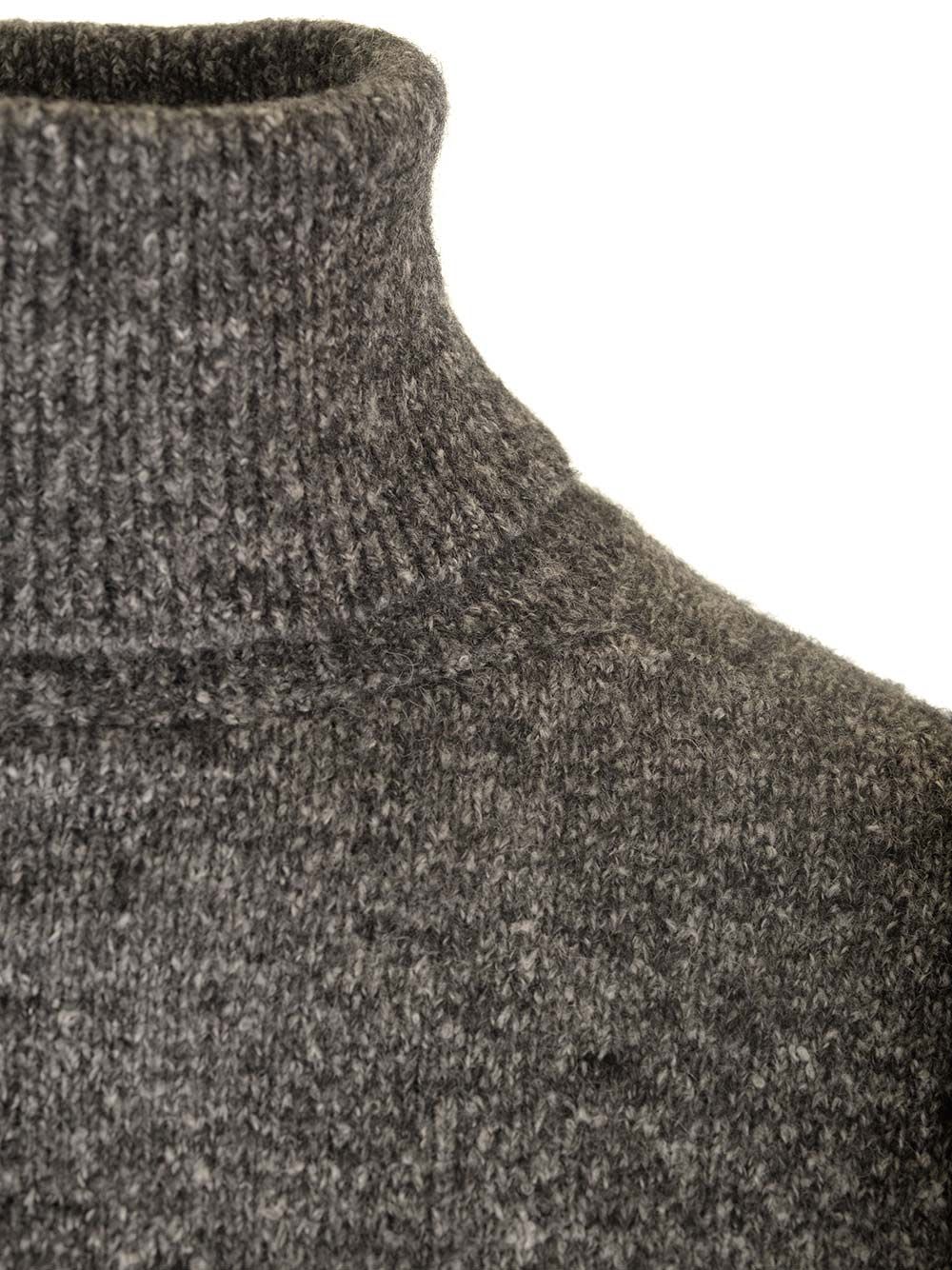 Shop Brunello Cucinelli Oversized Turtleneck In Grey