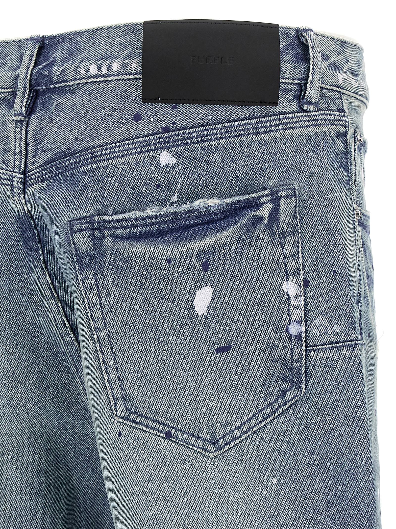 Purple Brand Patch Repairs Foil Jeans In Blue