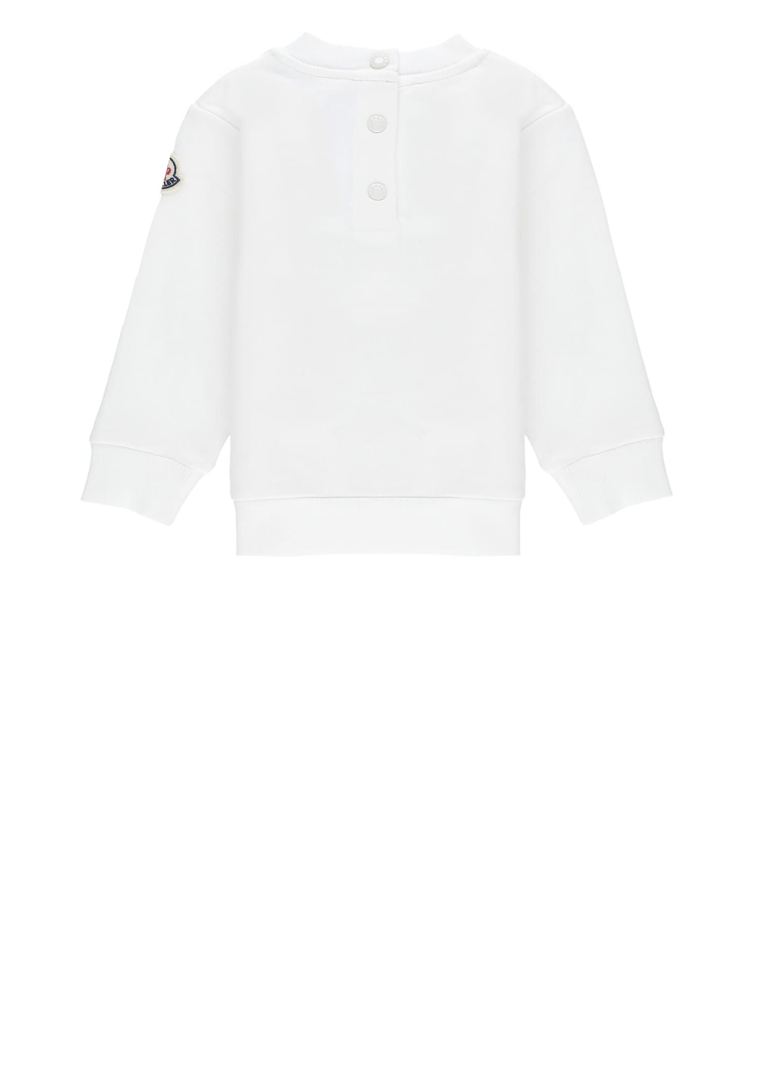 Moncler Cotton Sweatshirt In White