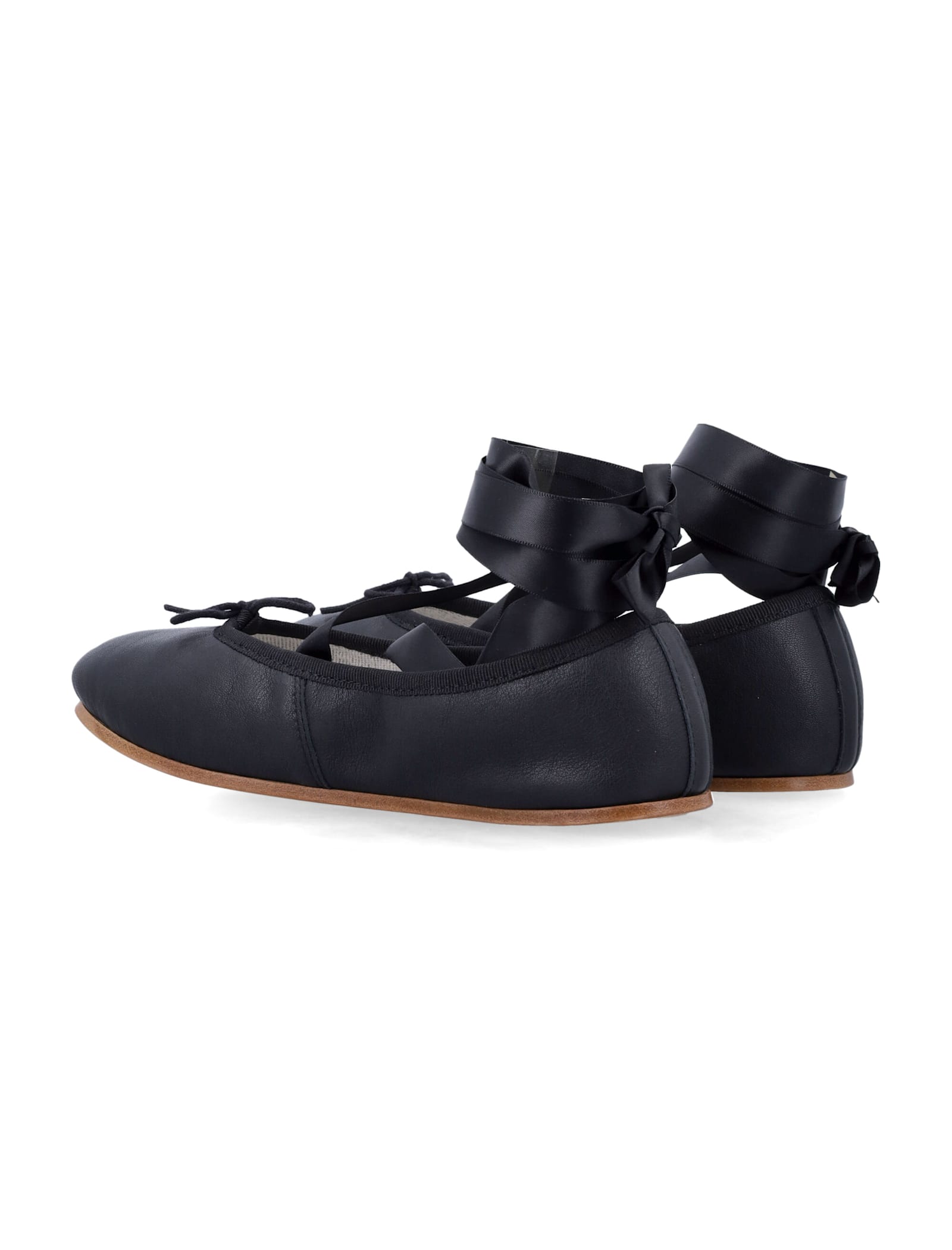 Repetto Sophia Ballet Flats With Satin Ribbons Shoes In Black
