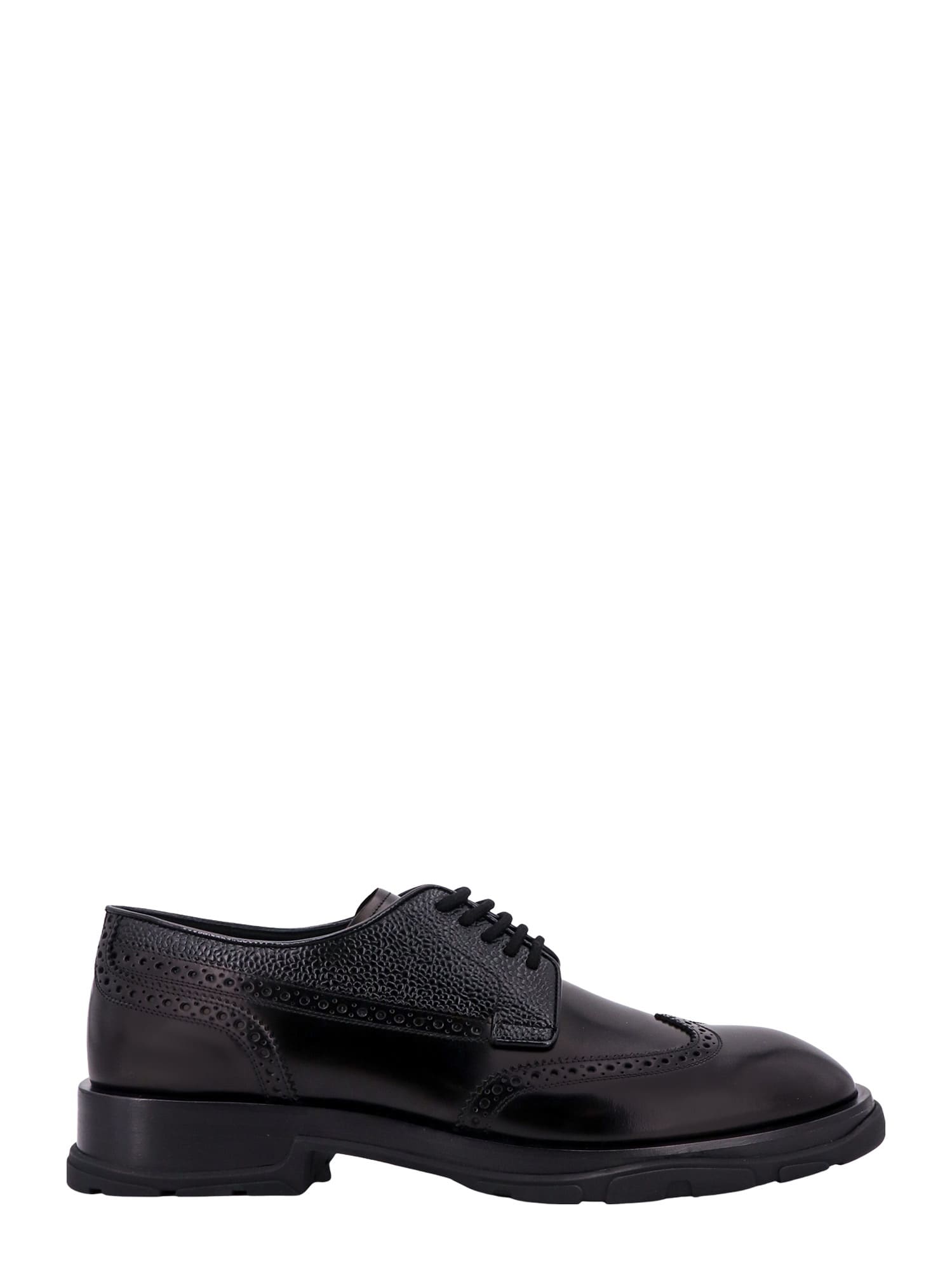 Shop Alexander Mcqueen Lace-up Shoe In Black