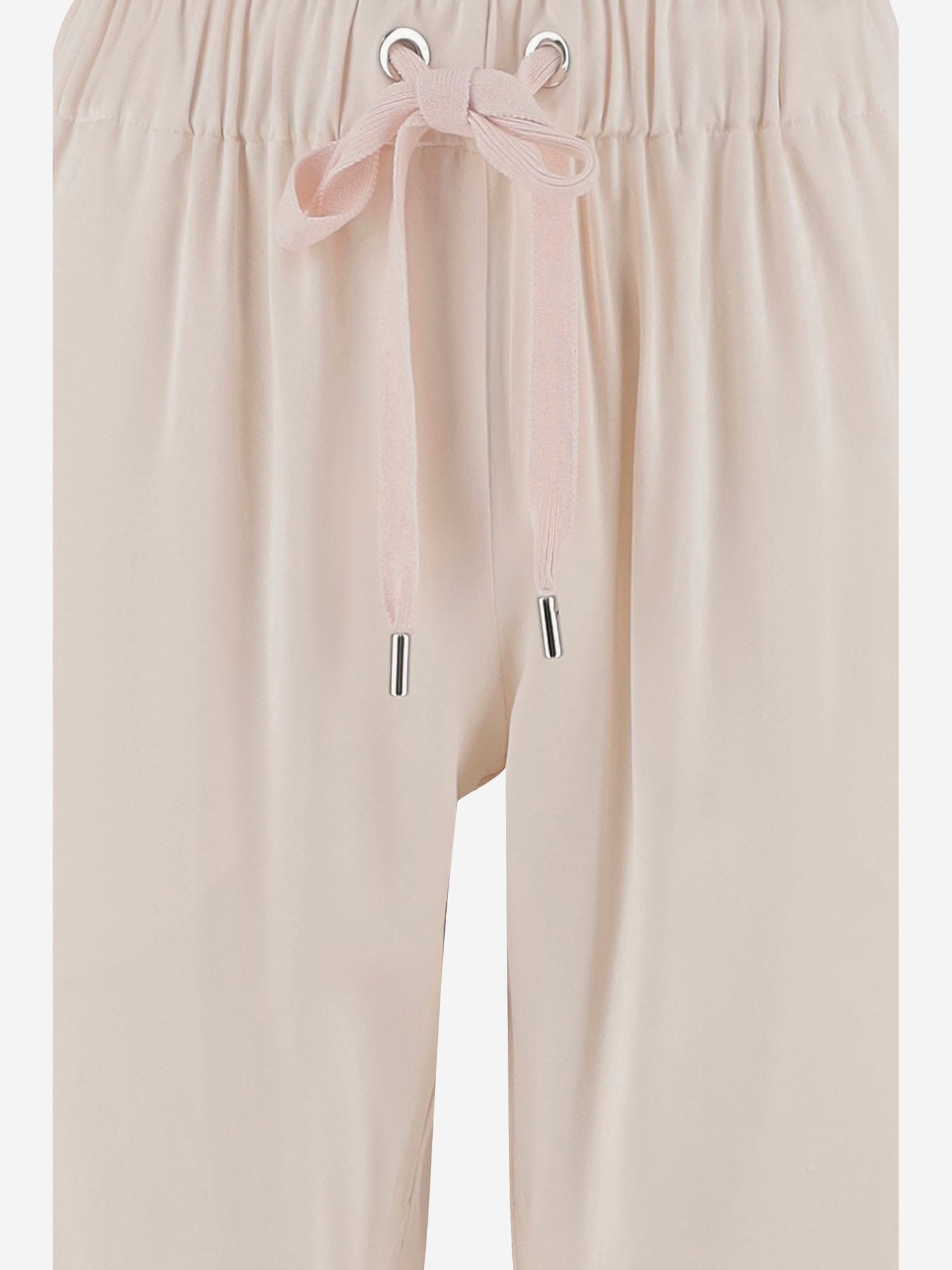 Sa Su Phi Silk And Viscose Valentina Joggers Pants In Ivory