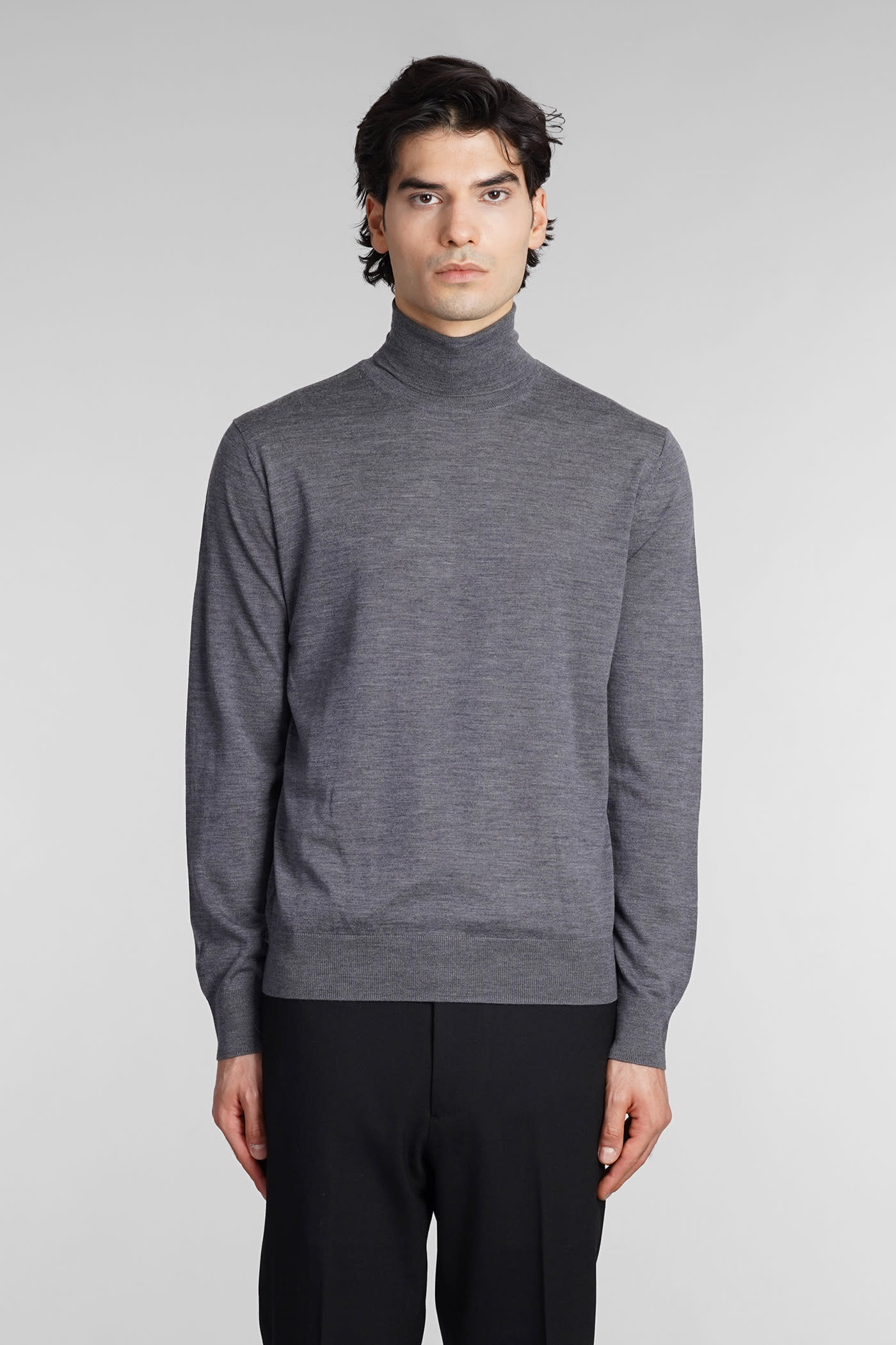 ballantyne knitwear in grey wool