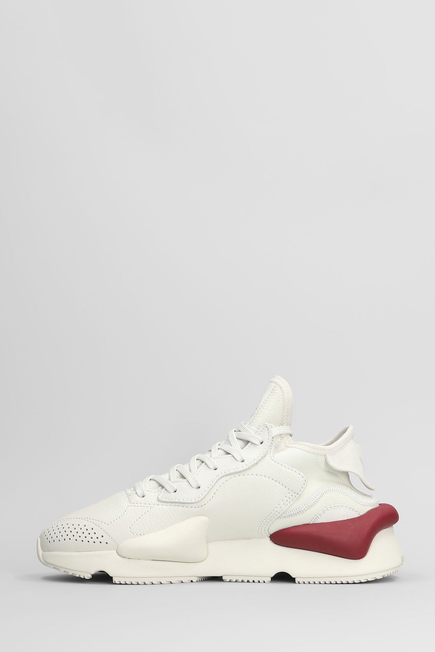 Y-3 Kaiwa Sneakers In White Leather In White