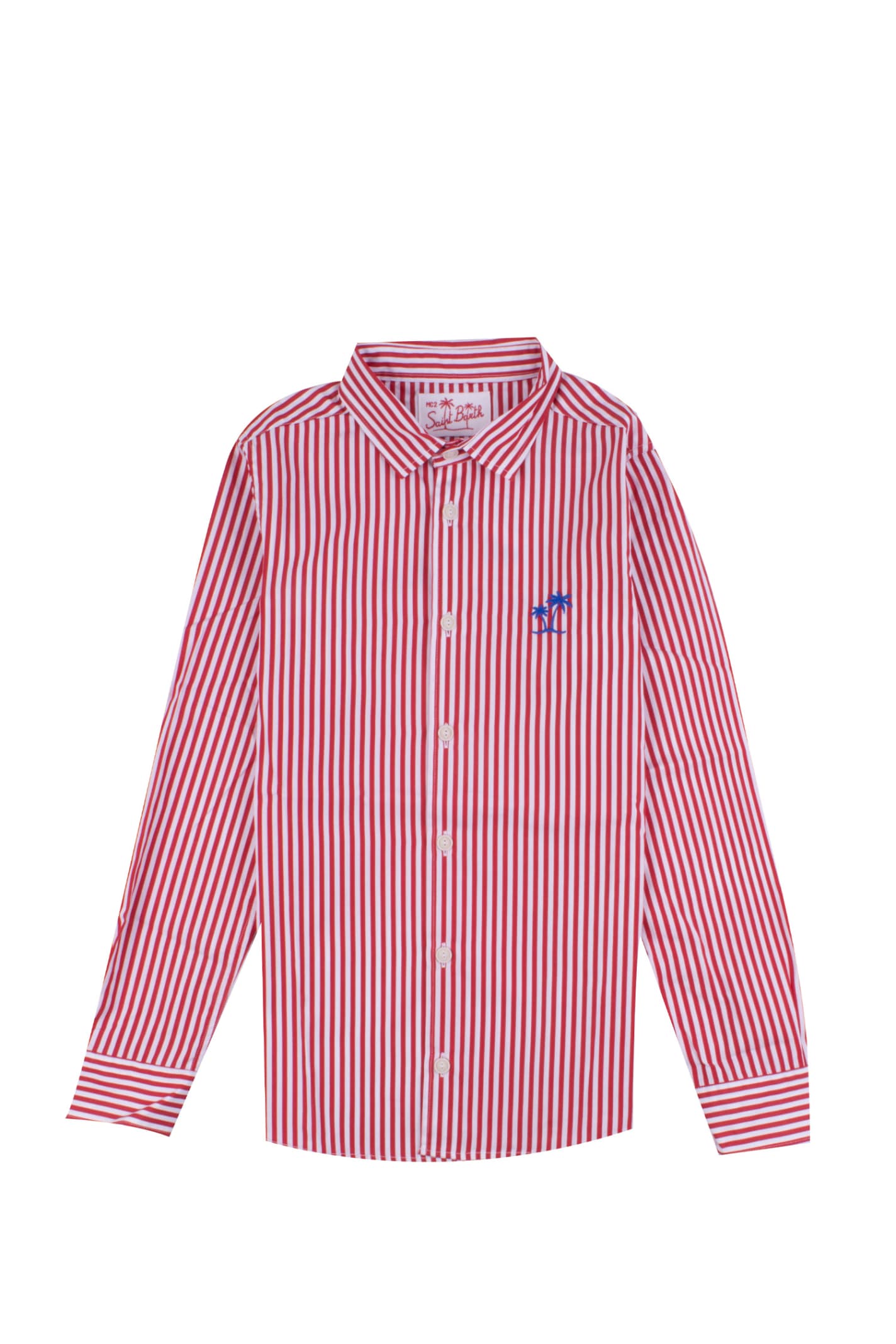 Shop Mc2 Saint Barth Cotton Shirt In Red