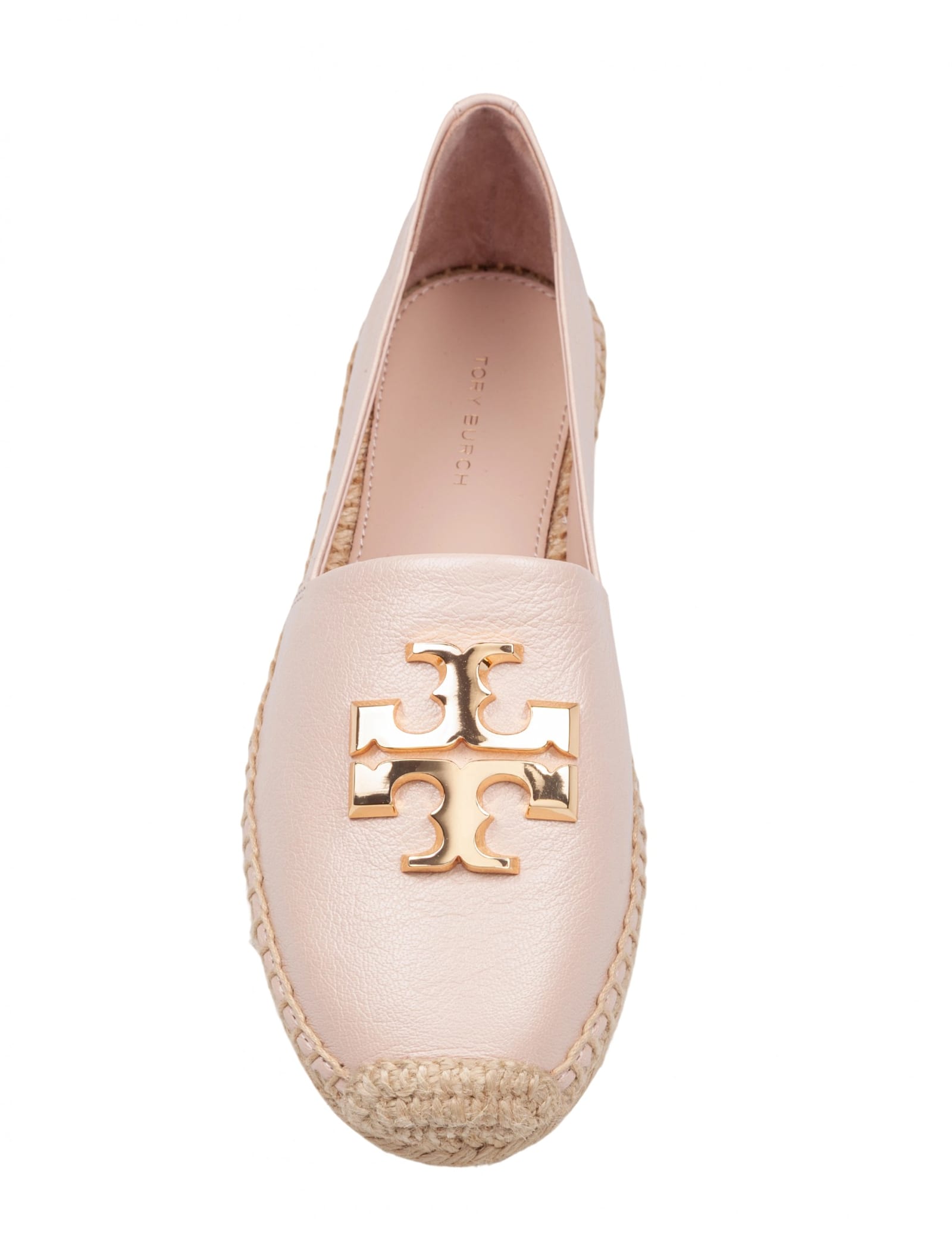 Tory Burch Eleanor Espadrille In Leather Color Rose In Pink