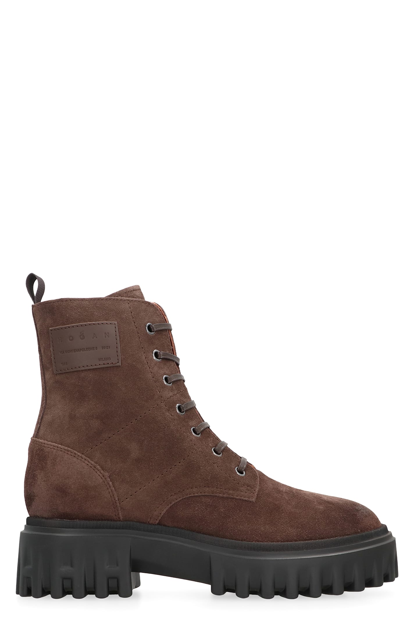 Hogan H700 Lace-up Chunky-sole Boots In Brown