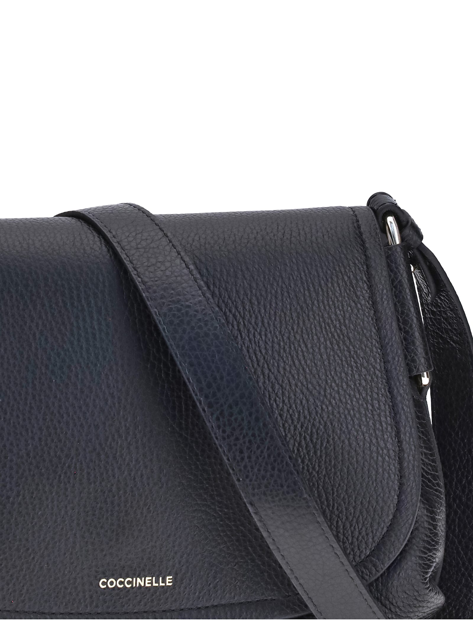 Coccinelle Flap-fastening Leather Cross-body Bag In Blue