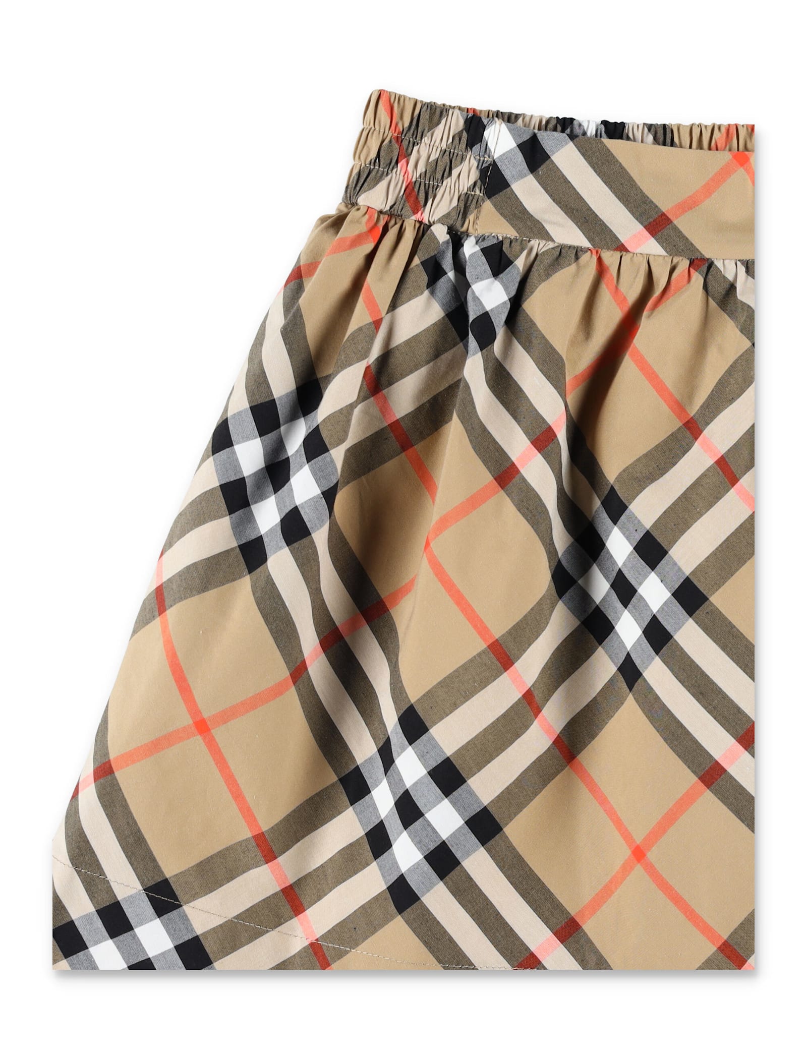 Burberry Kid - Check Skirt In Sand Ip Check