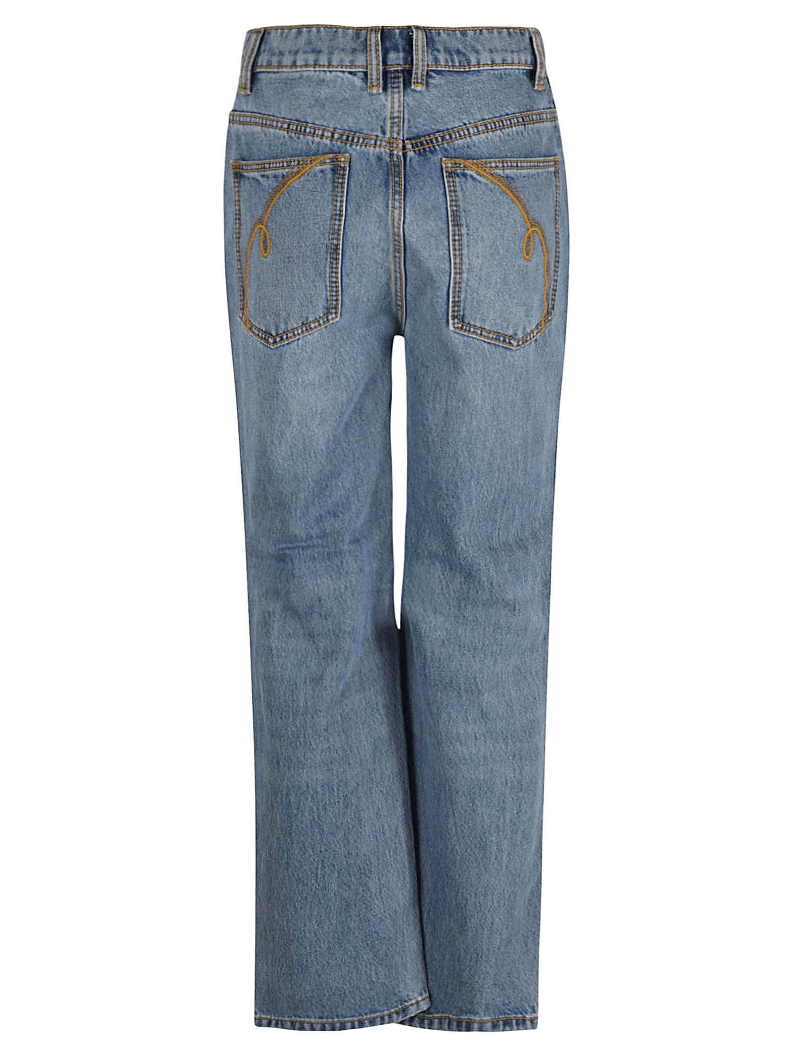 Shop Tory Burch High-rise Straight Jeans In Vintage Wash