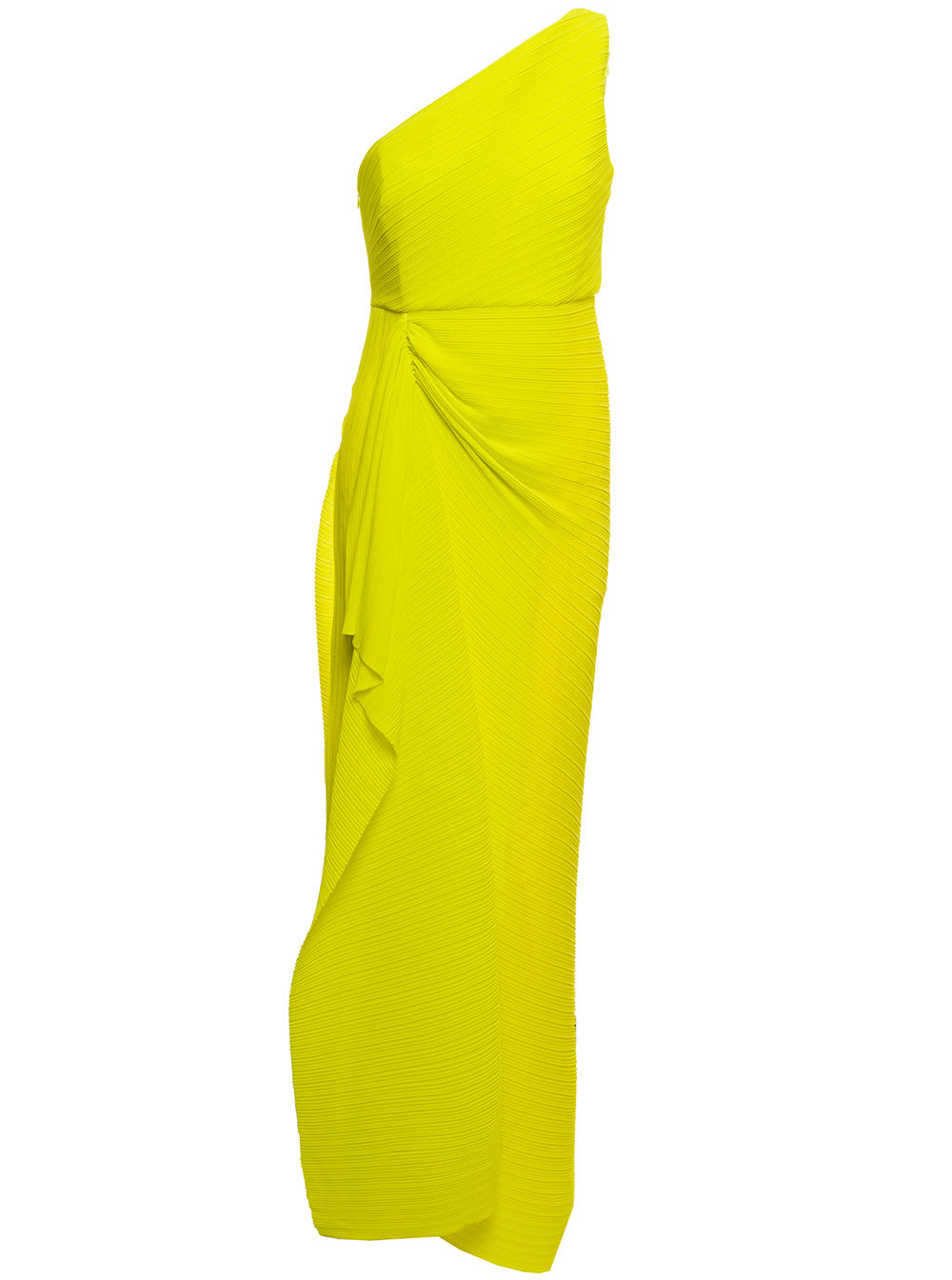 Solace London dyas Solace Woman Yellow Pleated Chiffon Dress