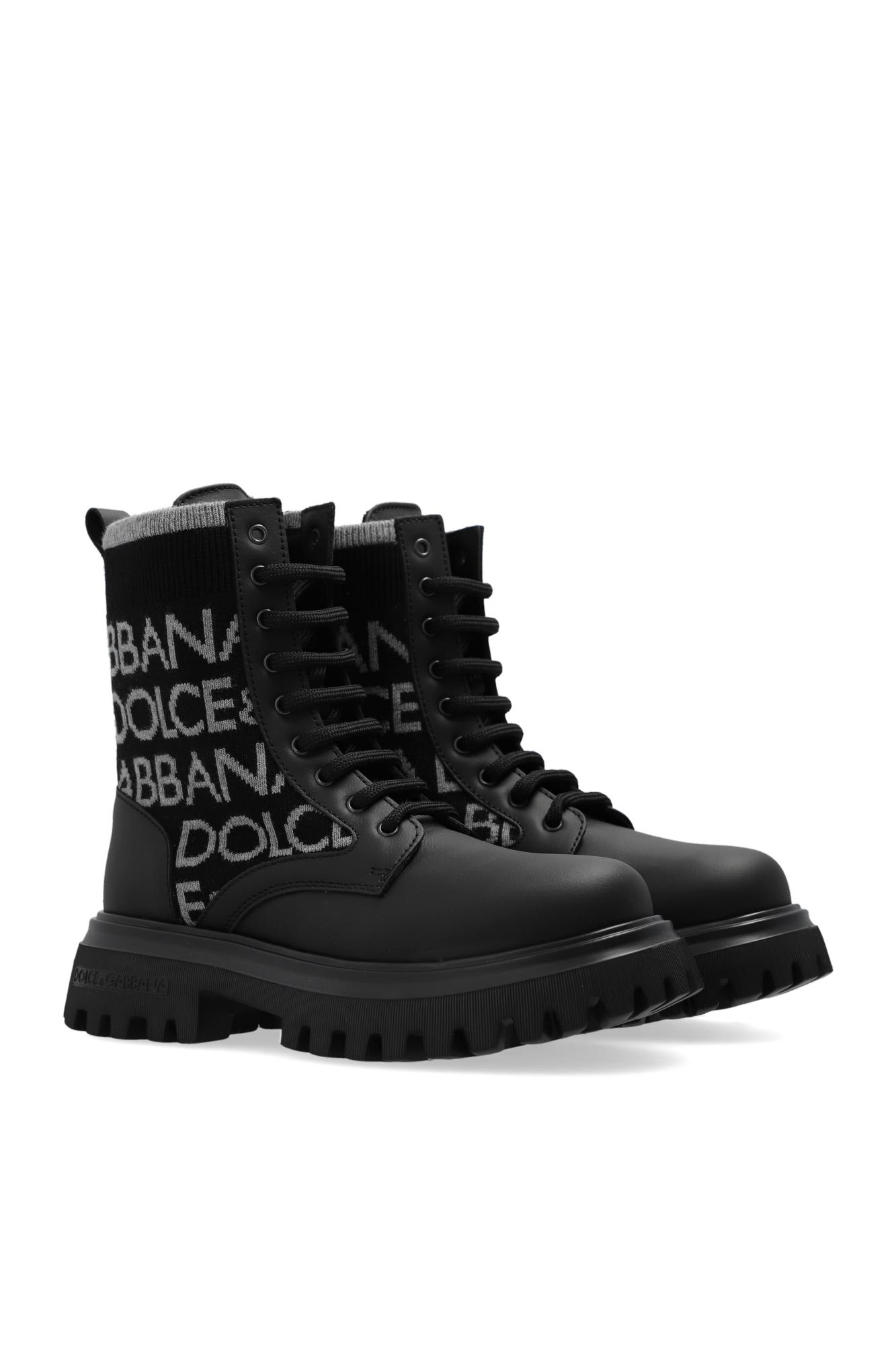 Shop Dolce & Gabbana Kids Boots With Monogram