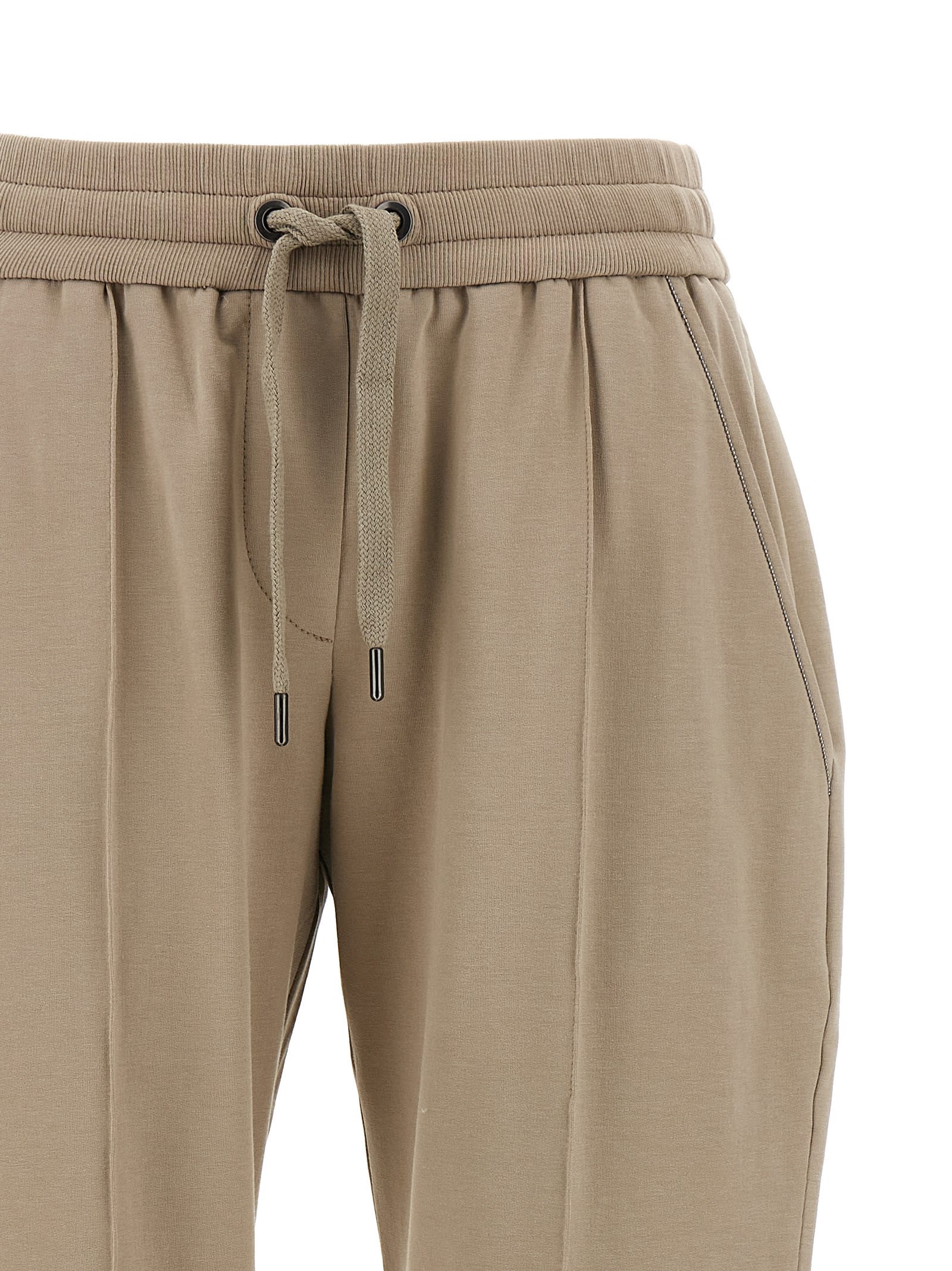 Brunello Cucinelli Monile Joggers In Brown