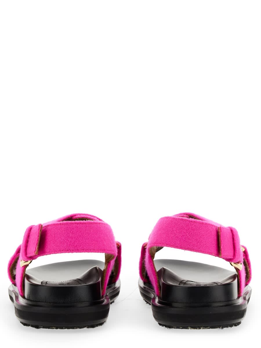 Shop Marni Criss Cross Sandal In Pink