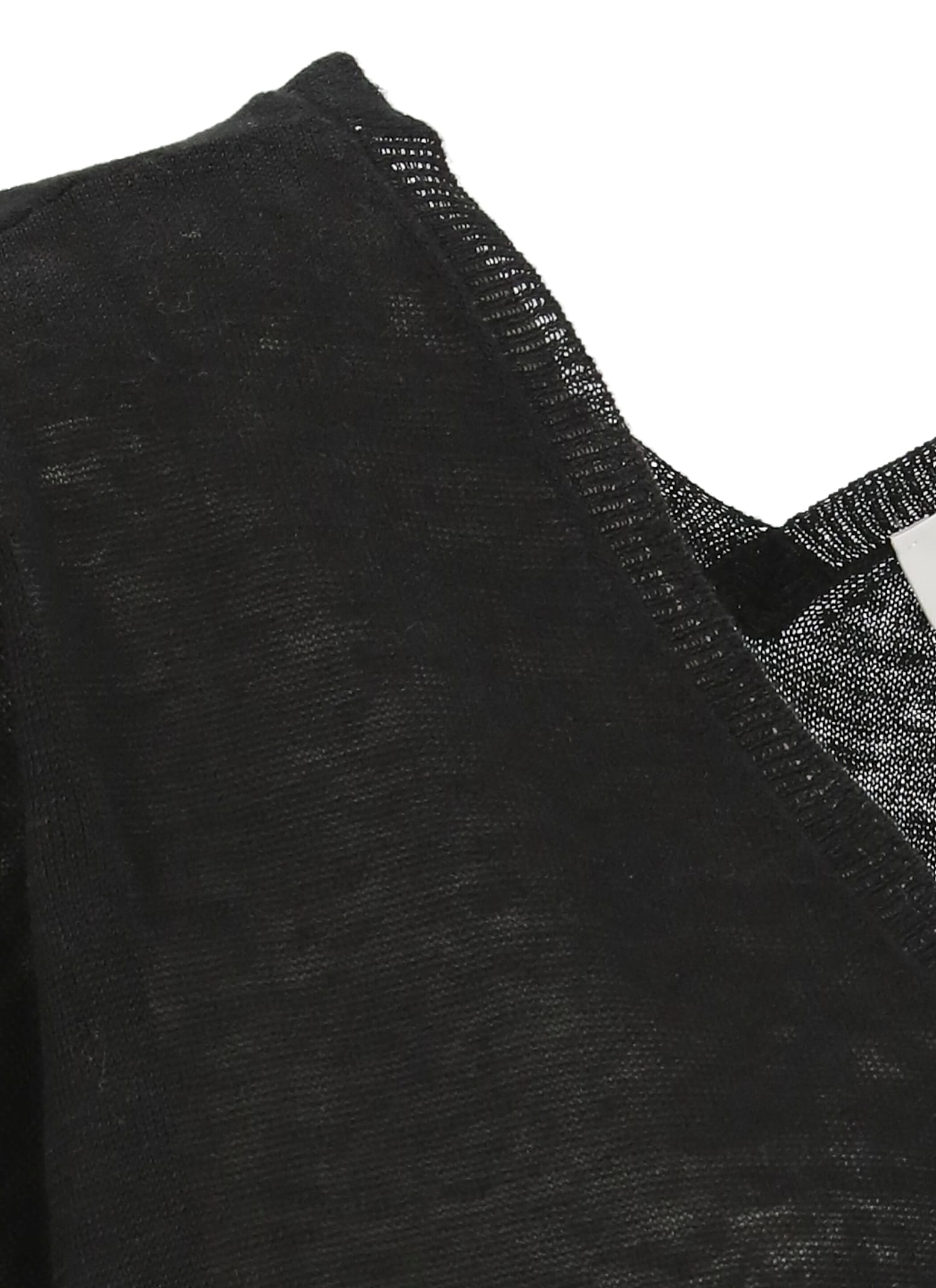 Kangra Cashmere Kangra Black Linen Knit Top