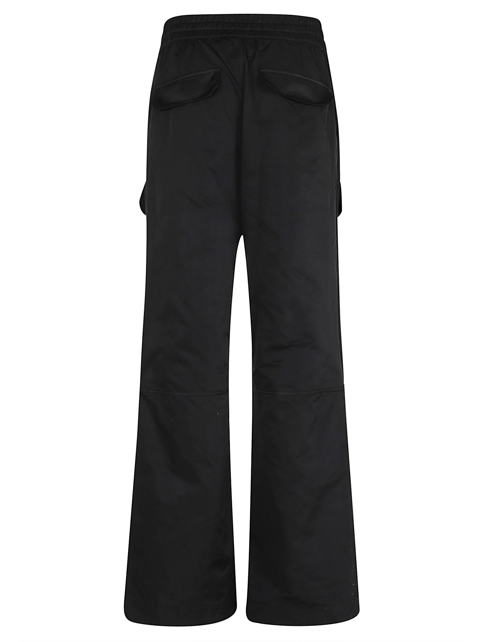 P.a.r.o.s.h Parosh Straight-leg Trousers With Elastic Waistband And Functional Pockets In Nero