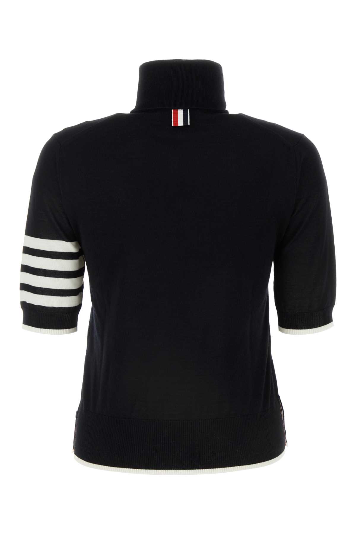 Shop Thom Browne Black Wool Blend Sweater