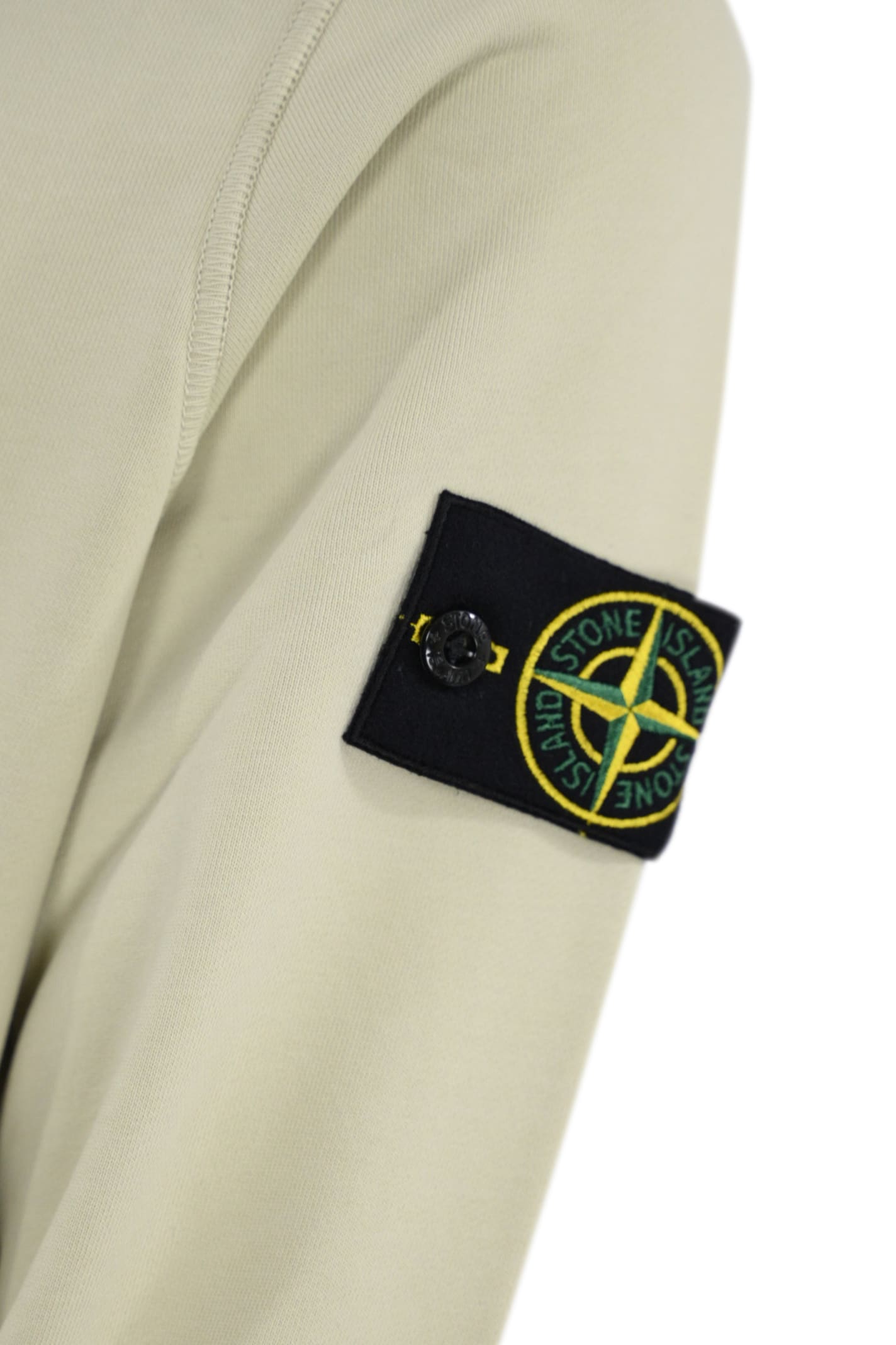 Shop Stone Island Cotton Sweatshirt 63051 In Plaster