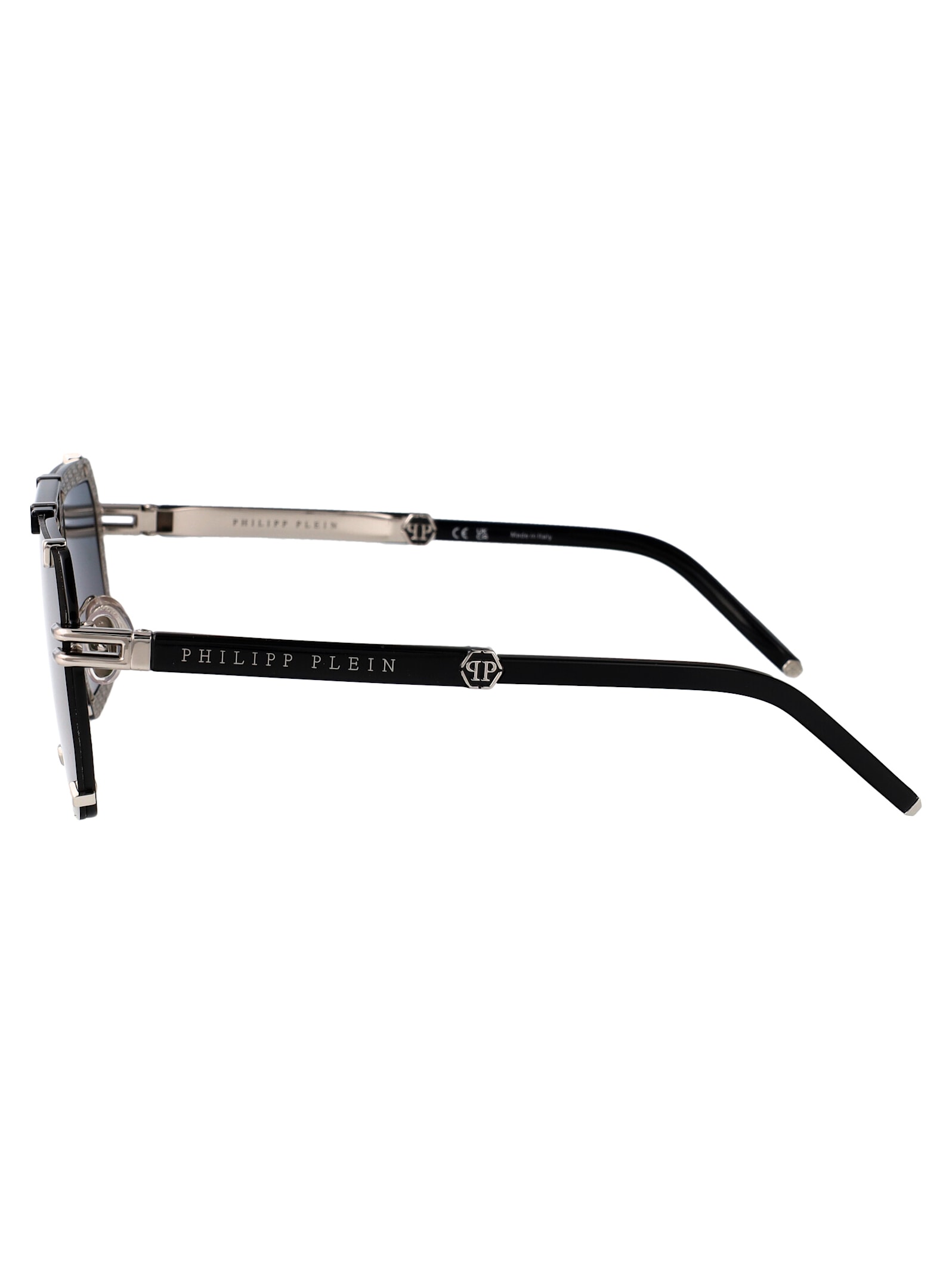 Philipp Plein Plein Legacy Sunglasses In Silver Green