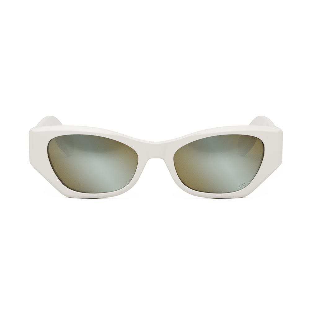 Dior Sunglasses In Bianco/marrone Specchiato