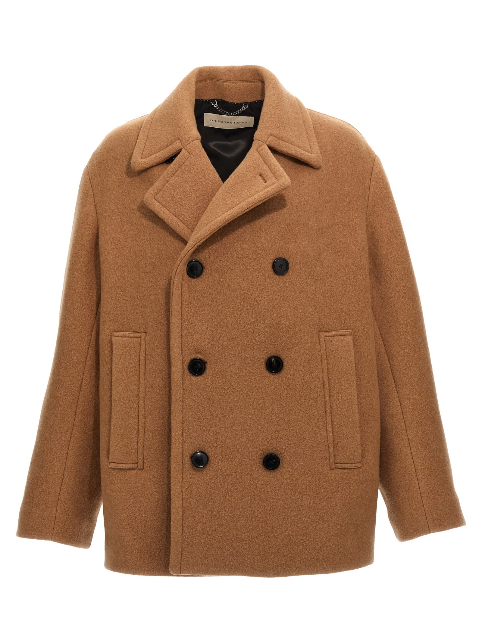 Shop Dries Van Noten Razel Coat In Beige