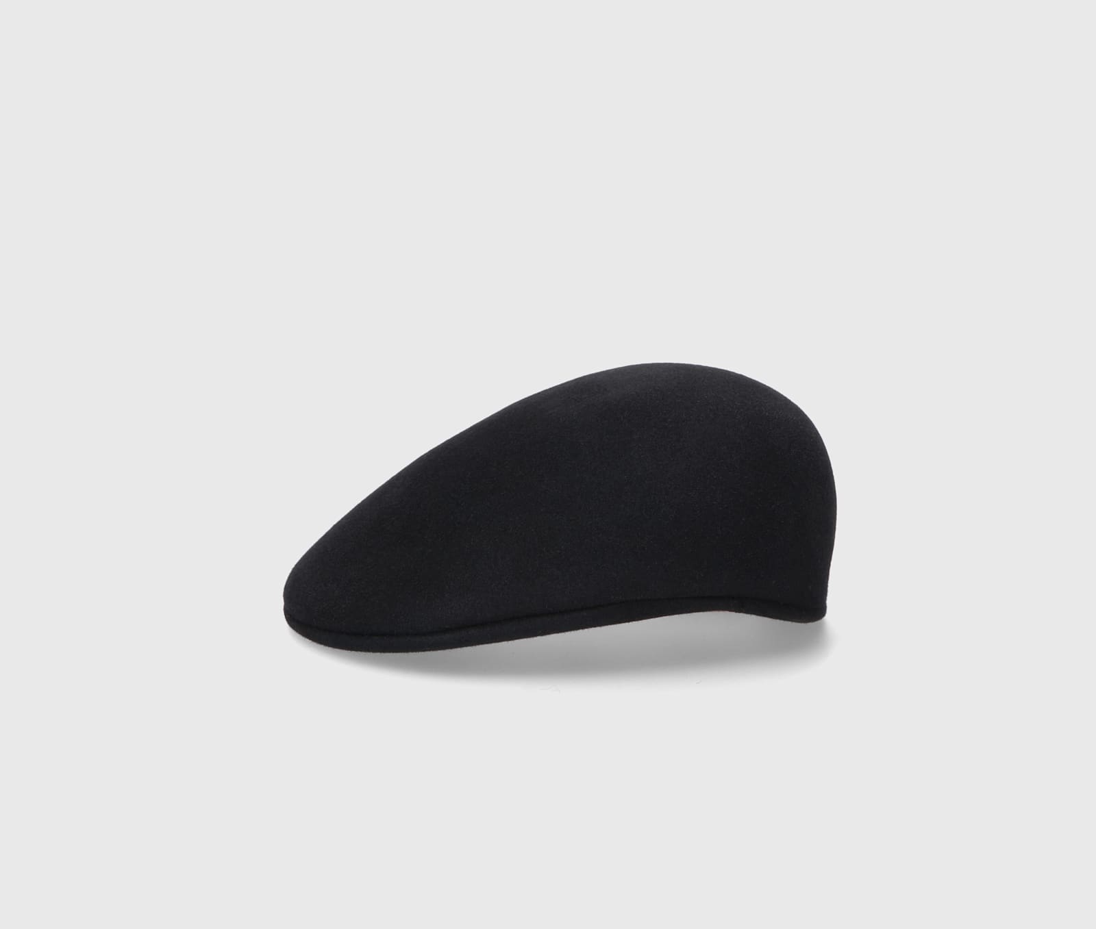 Shop Borsalino Felt Golf Cap In Black, Tone On Tone Hatband