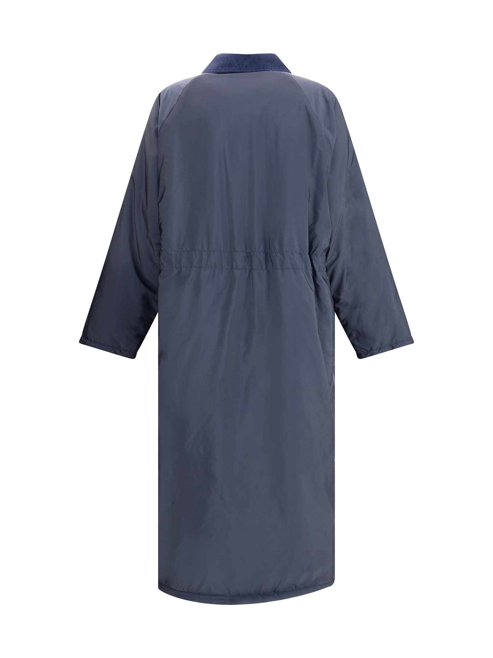 Prada Midnight Re-nylon Trench Coat In Brown