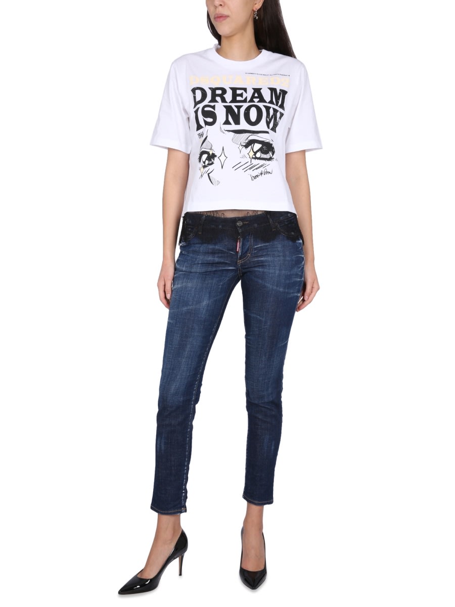 Shop Dsquared2 T-shirt With Logo In White