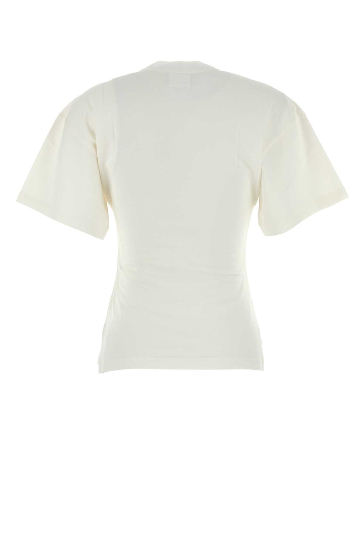 Shop Courrèges White Cotton T-shirt In Heritagewhite