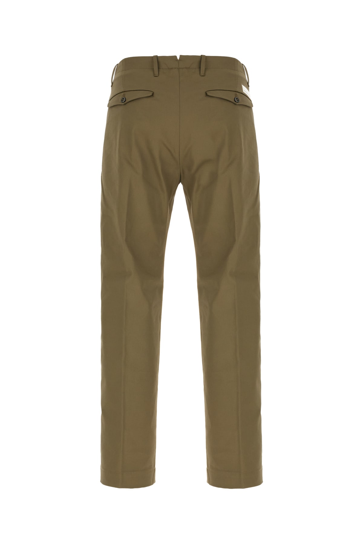 Olive Green Cotton Blend Pants