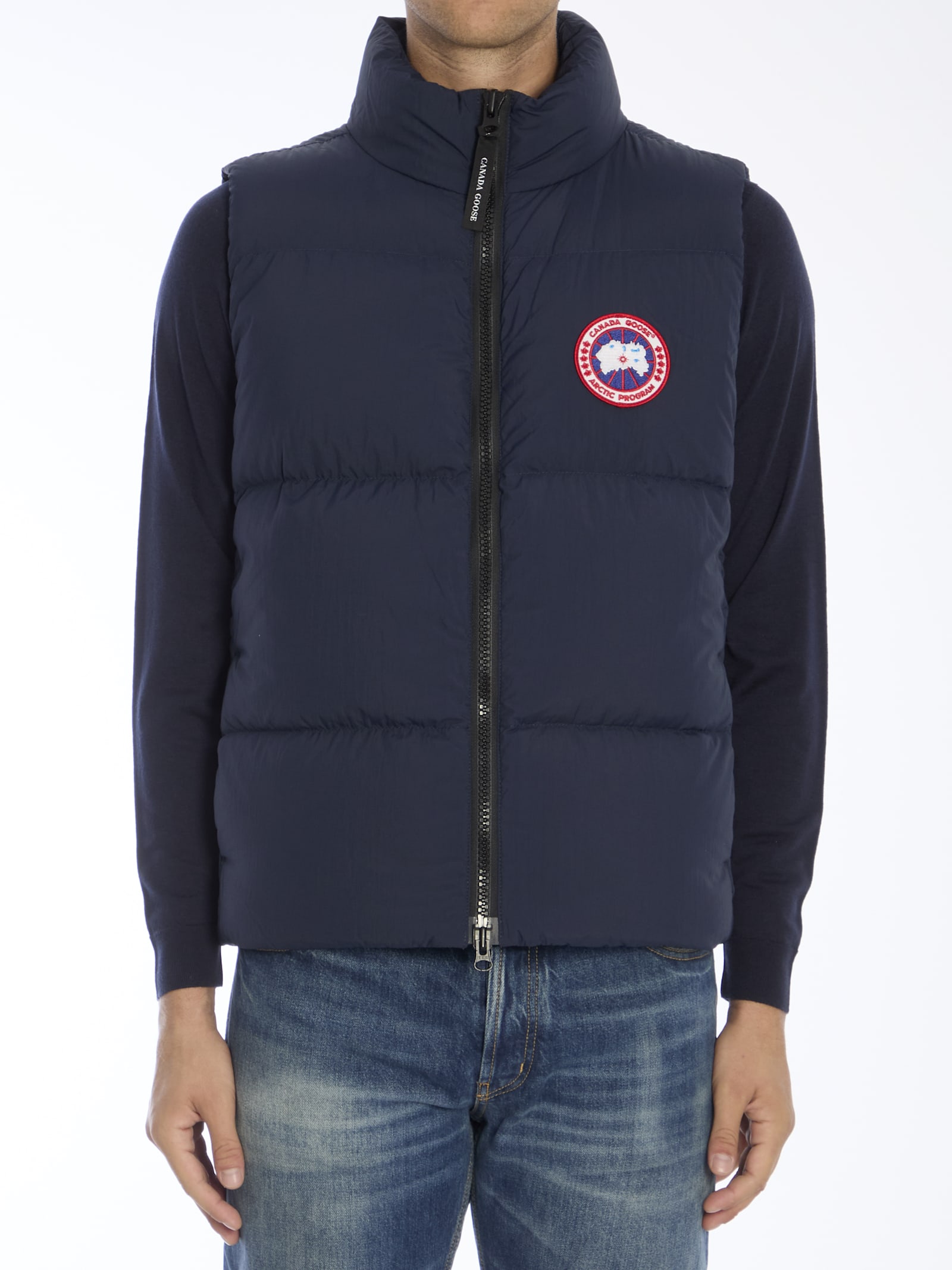 Shop Canada Goose Lawrence Puffer Vest In Blue