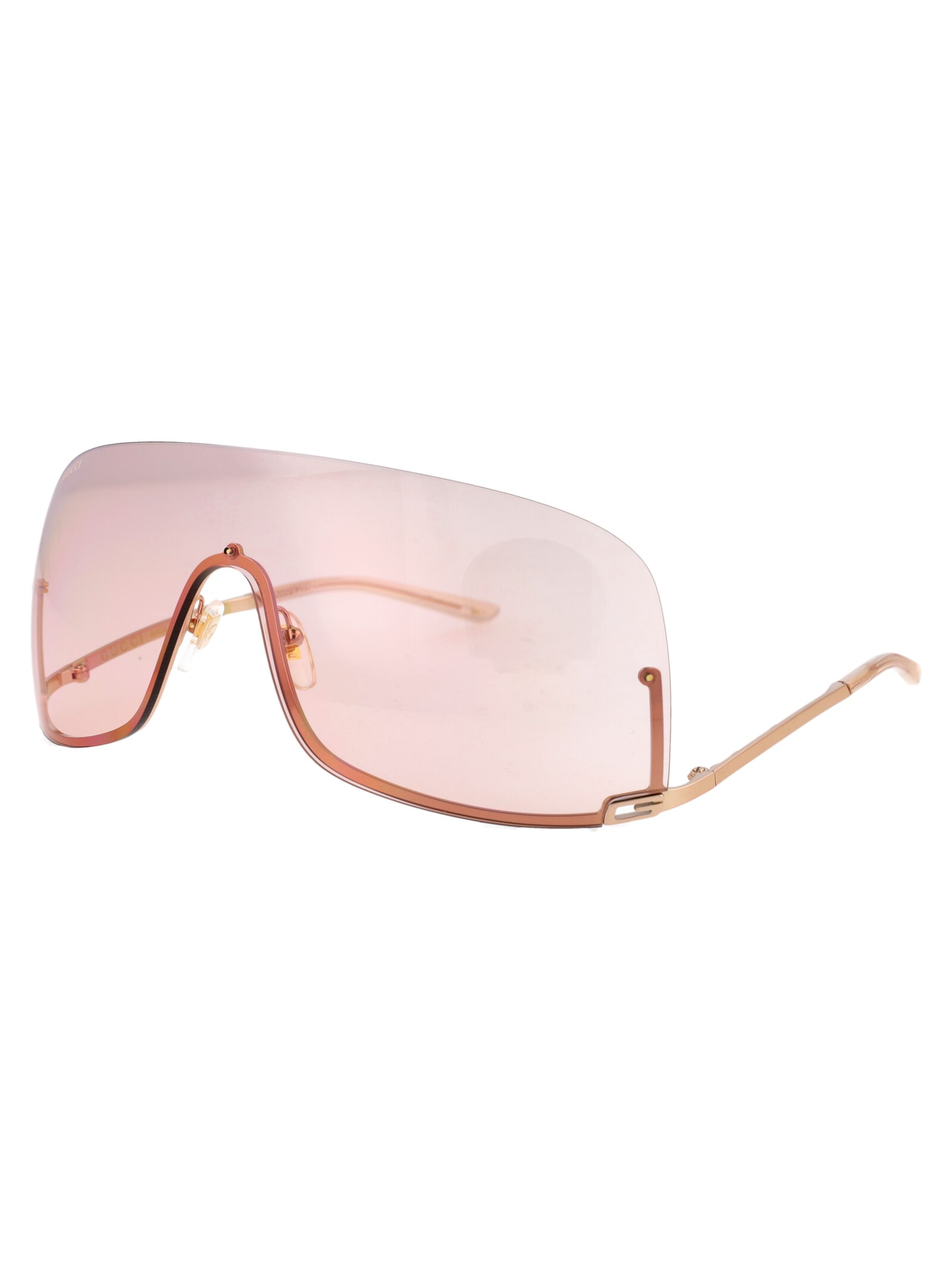 Shop Gucci Gg1560s Sunglasses In 004 Gold Gold Pink