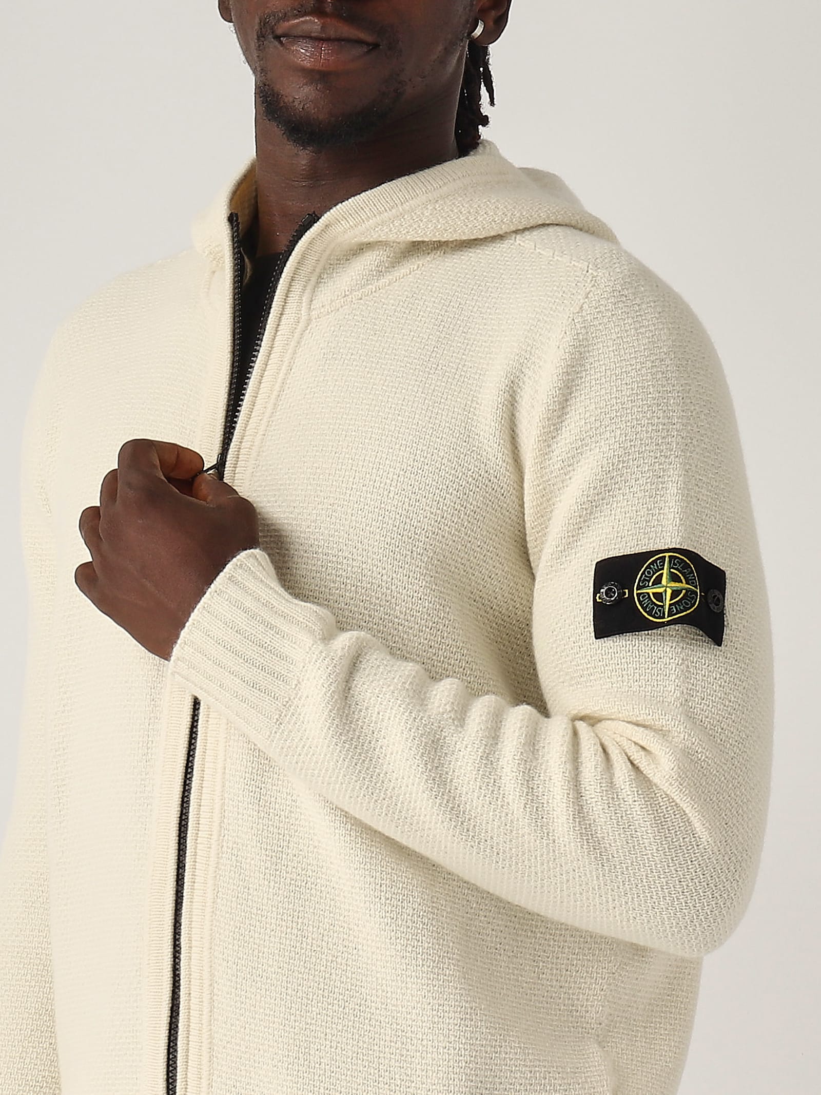 Shop Stone Island Maglia Sweater In Avorio