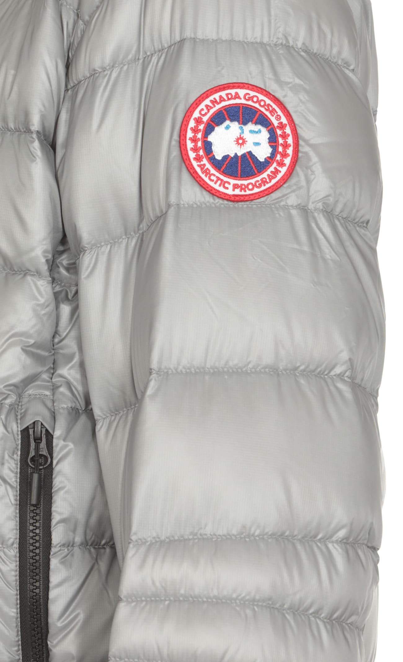 Shop Canada Goose Crofton Hoody Down Jacket In Grey