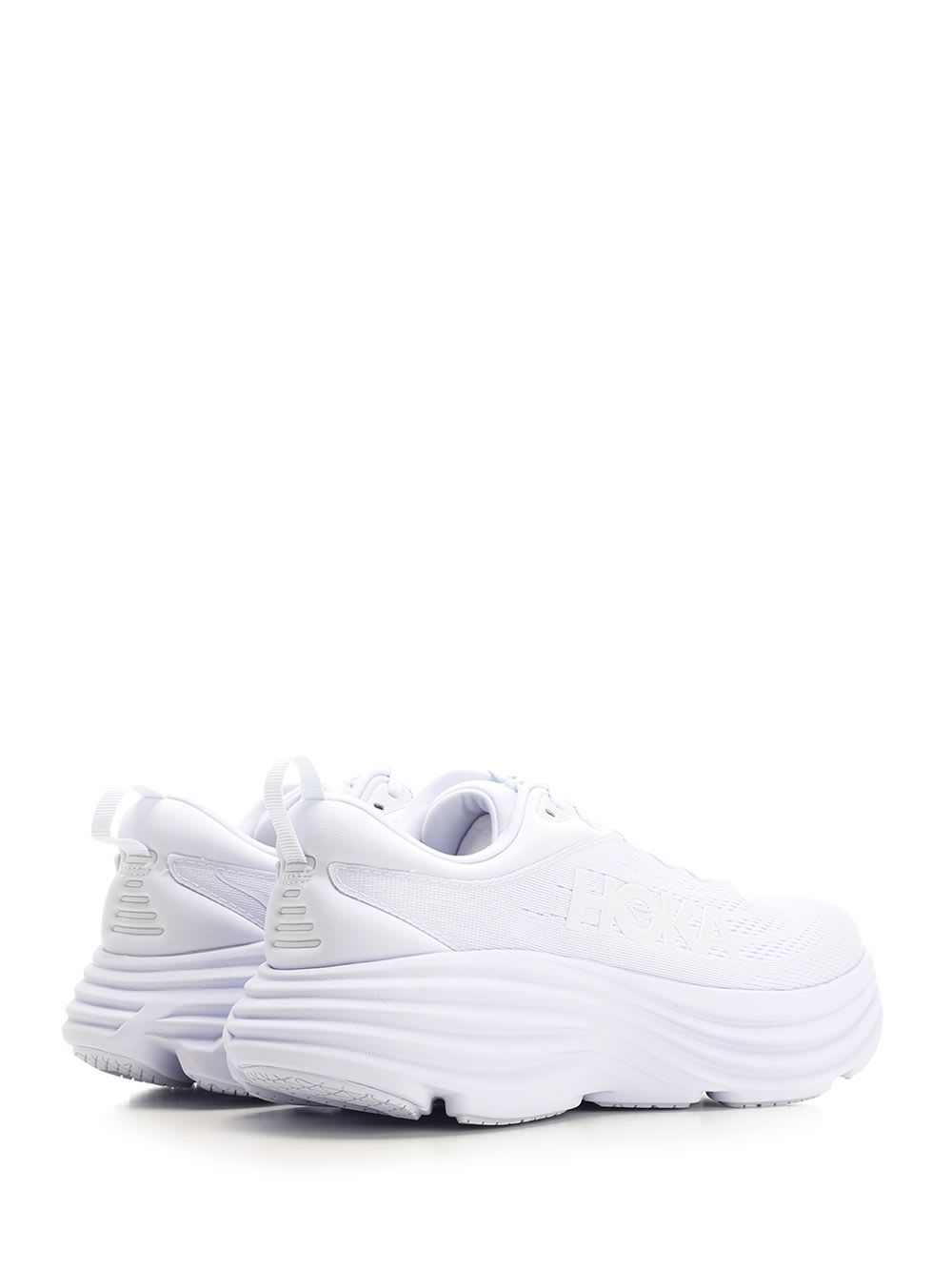 Shop Hoka Black Bondi 8 Sneaker In White