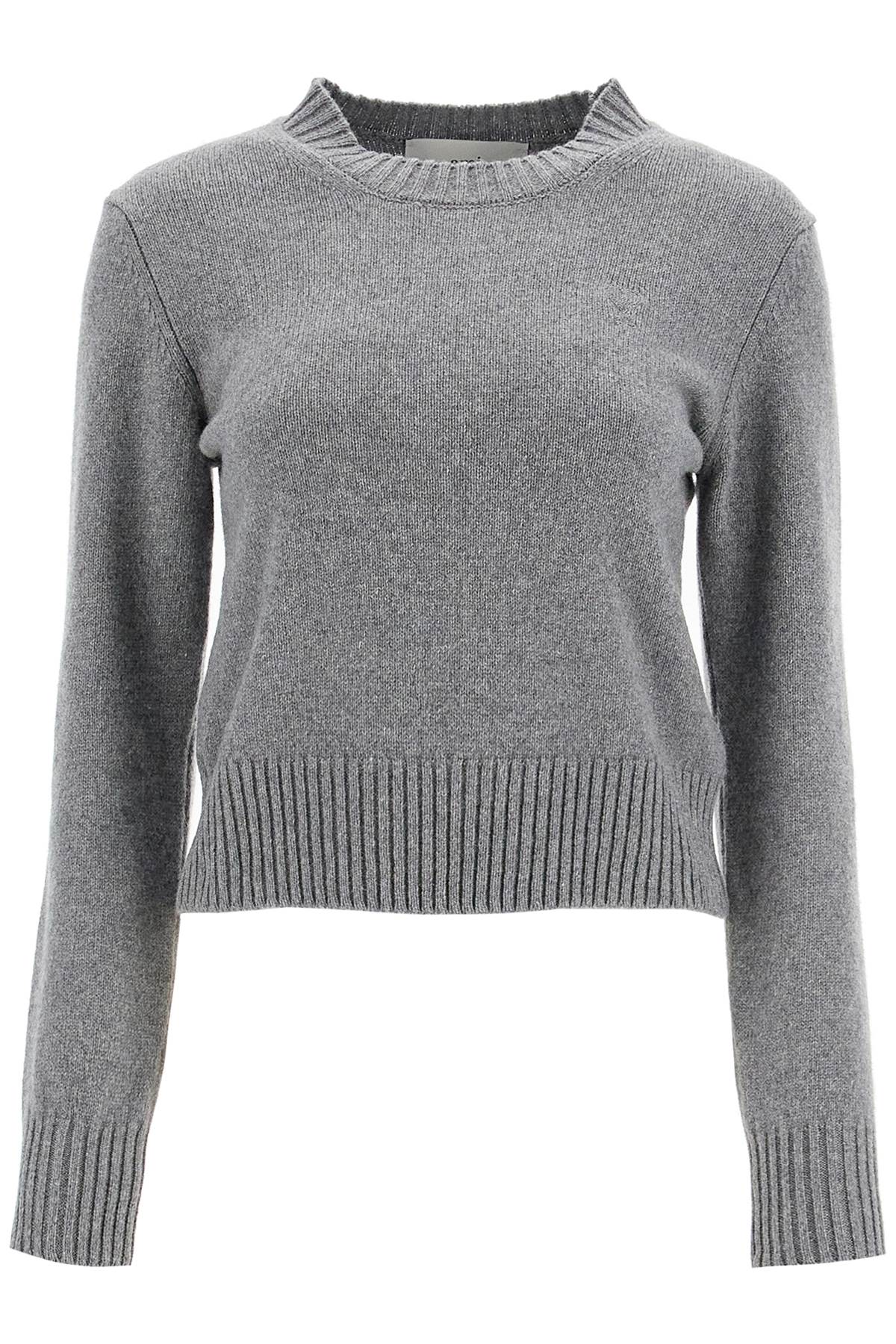 Shop Ami Alexandre Mattiussi Cashmere And Wool Pullover In Gris Clair (grey)