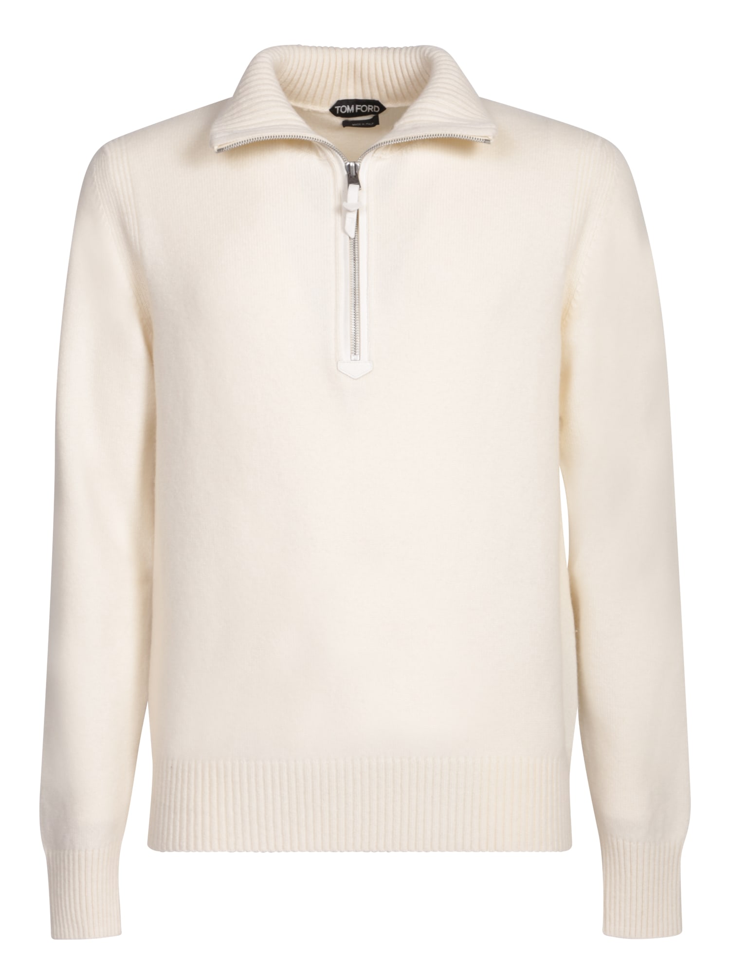 Shop Tom Ford Cashmere High Neck Pullover In White