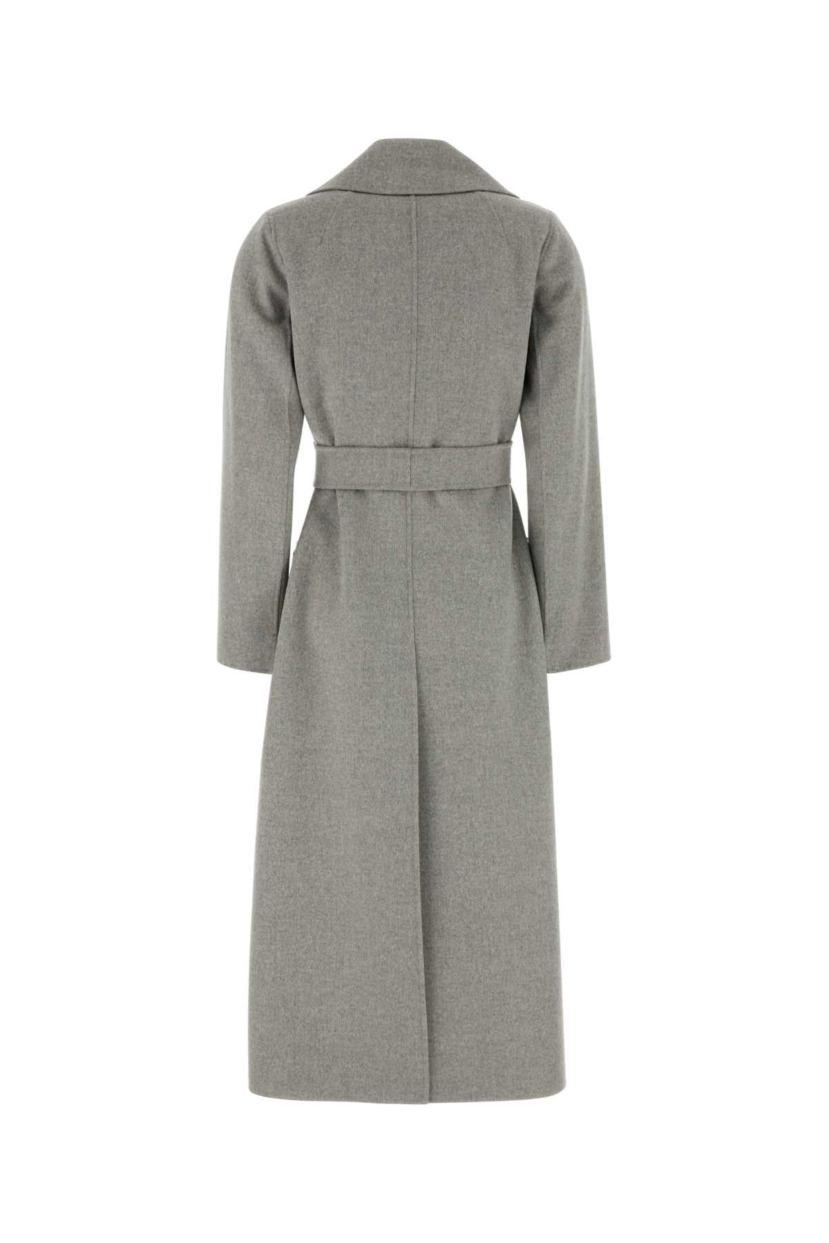 S Max Mara Grey Paolore Coat In Grigio Medio