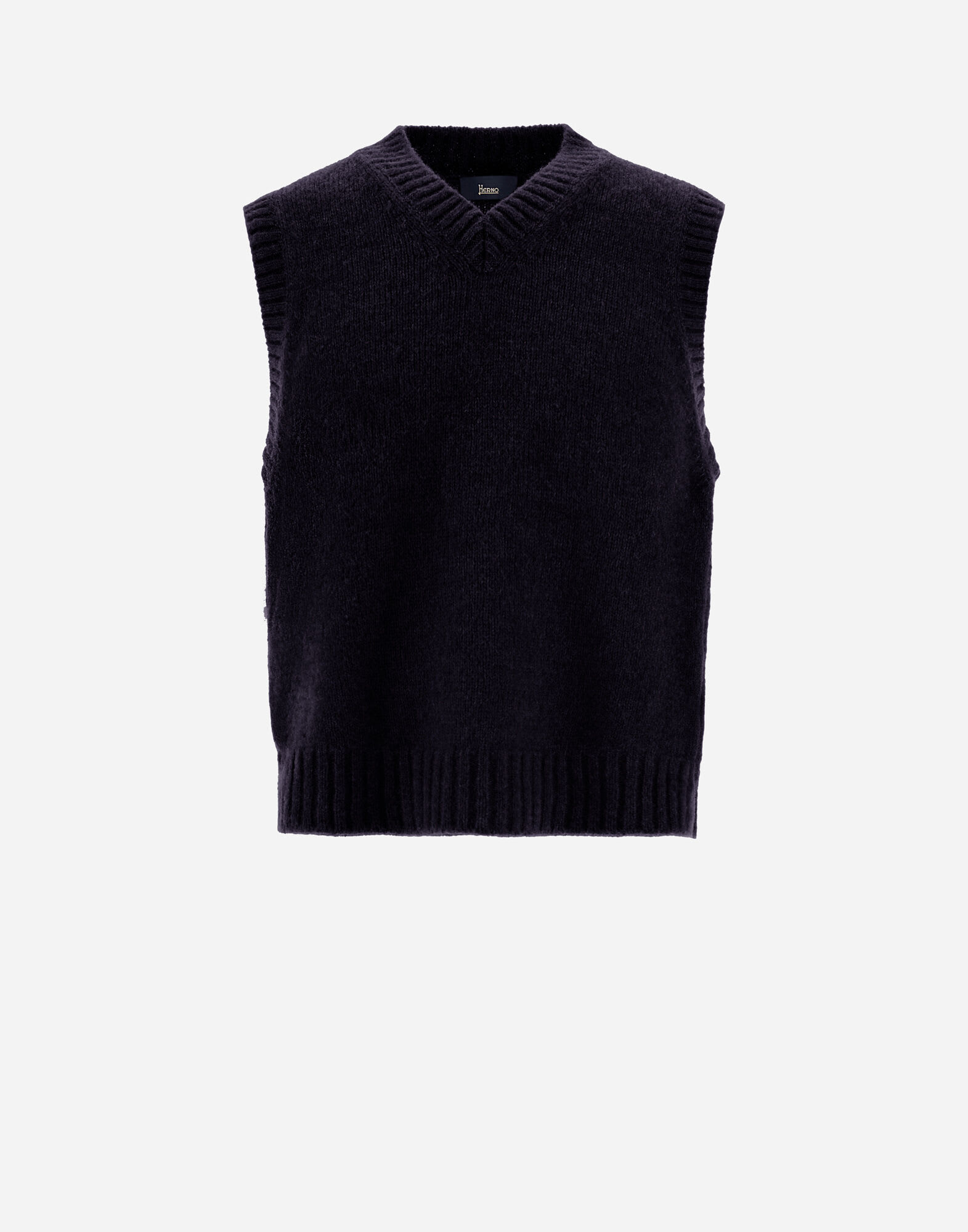 Shop Herno Gilet Scollo V In Navy